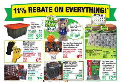 Menards (Thief River Falls Area, MN) 11% Rebate Sale Weekly Ad October 7 - 18, 2026
