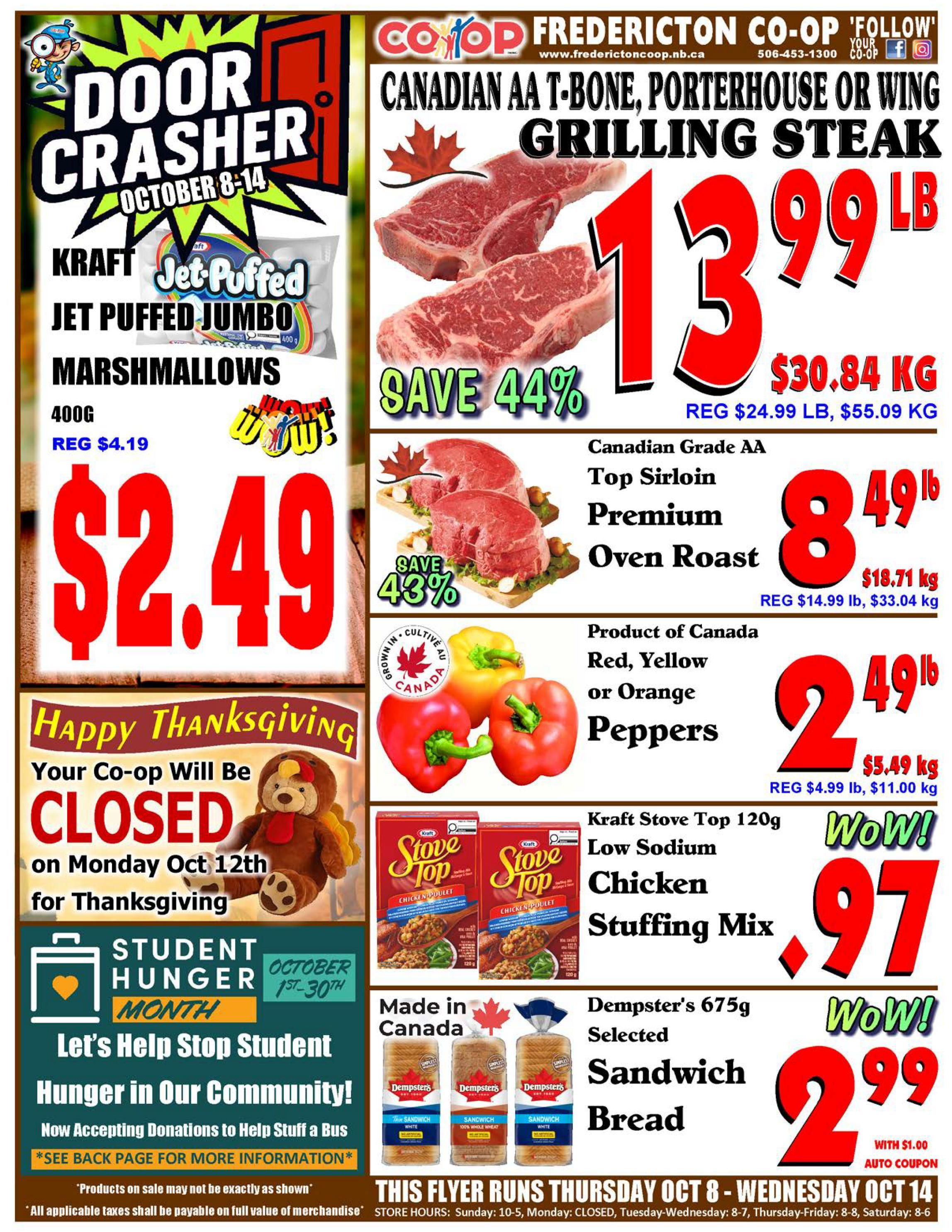 Fredericton Co-op Flyer October 8 to 14