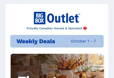 Big Box Outlet Store Flyer October 1 to 7