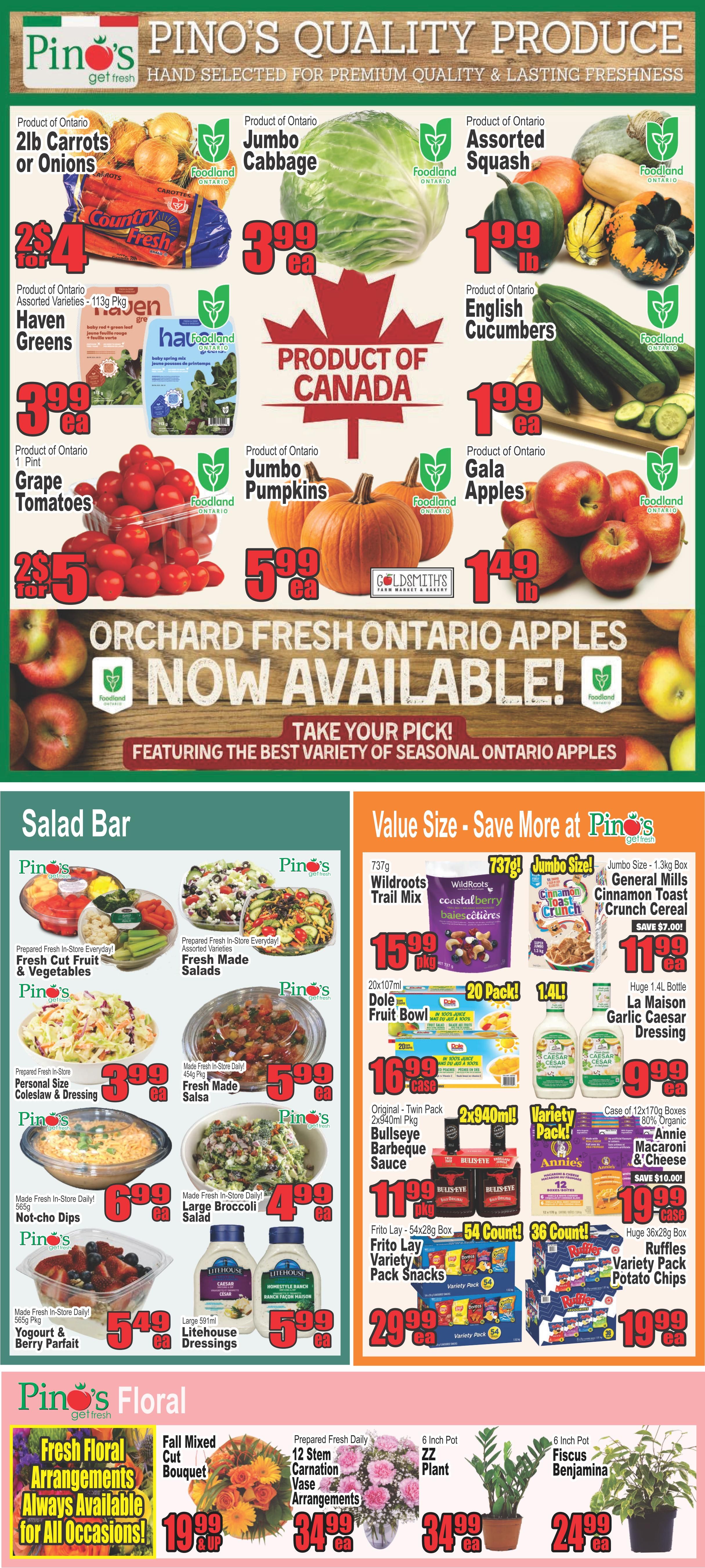 Pino's Flyer October 8 to 14