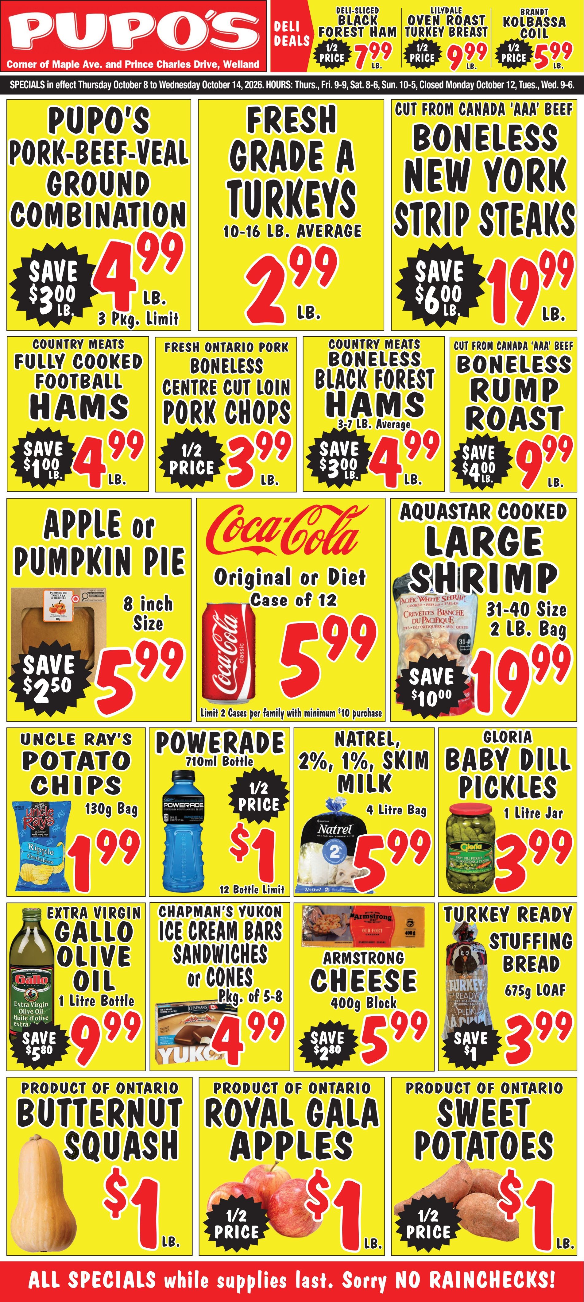 Pupo's Food Market Flyer October 8 to 14