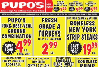 Pupo's Food Market Flyer October 8 to 14