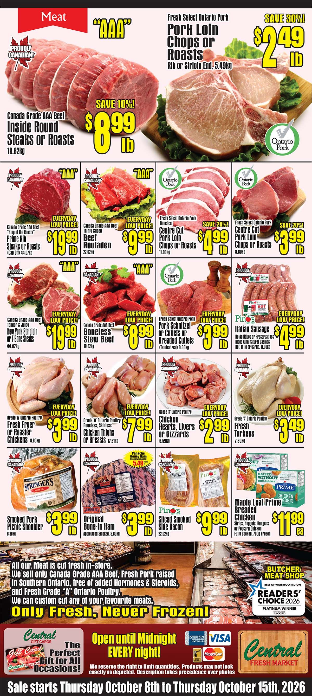 Central Fresh Market Flyer October 8 to 15
