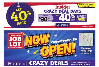 Ocean State Job Lot (Valley Forge Area, PA) Weekly Ad October 8 - 14, 2026