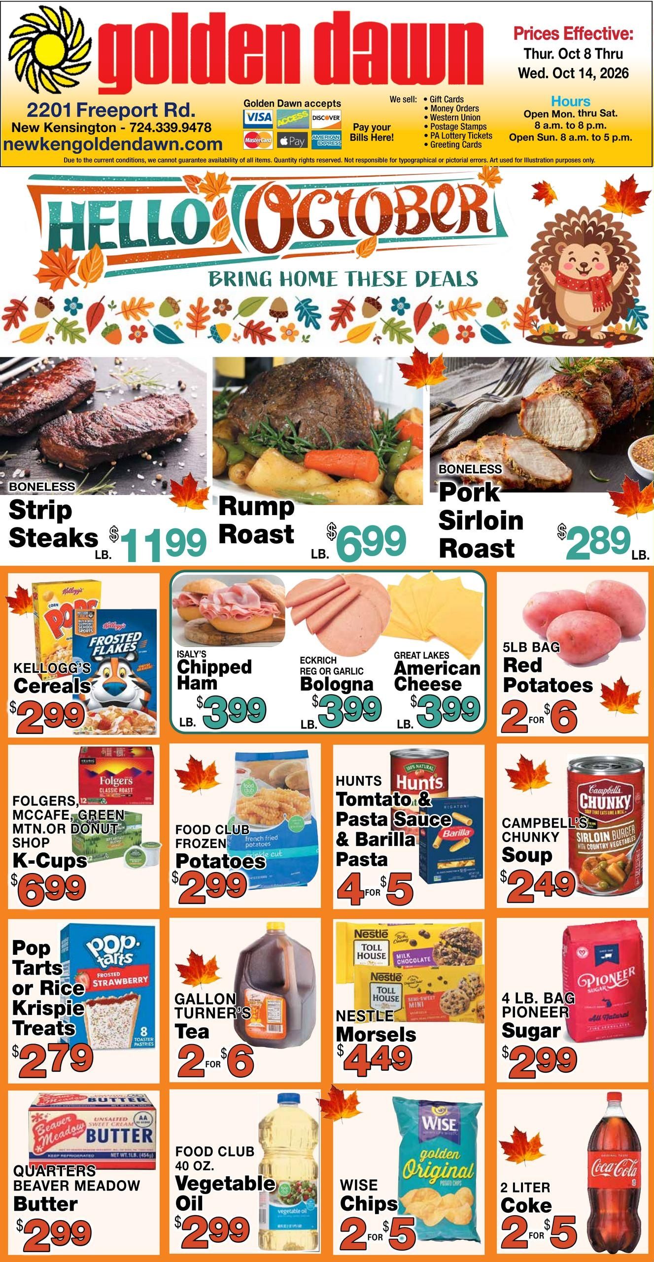 Golden Dawn Weekly Ad October 8 - 14, 2026