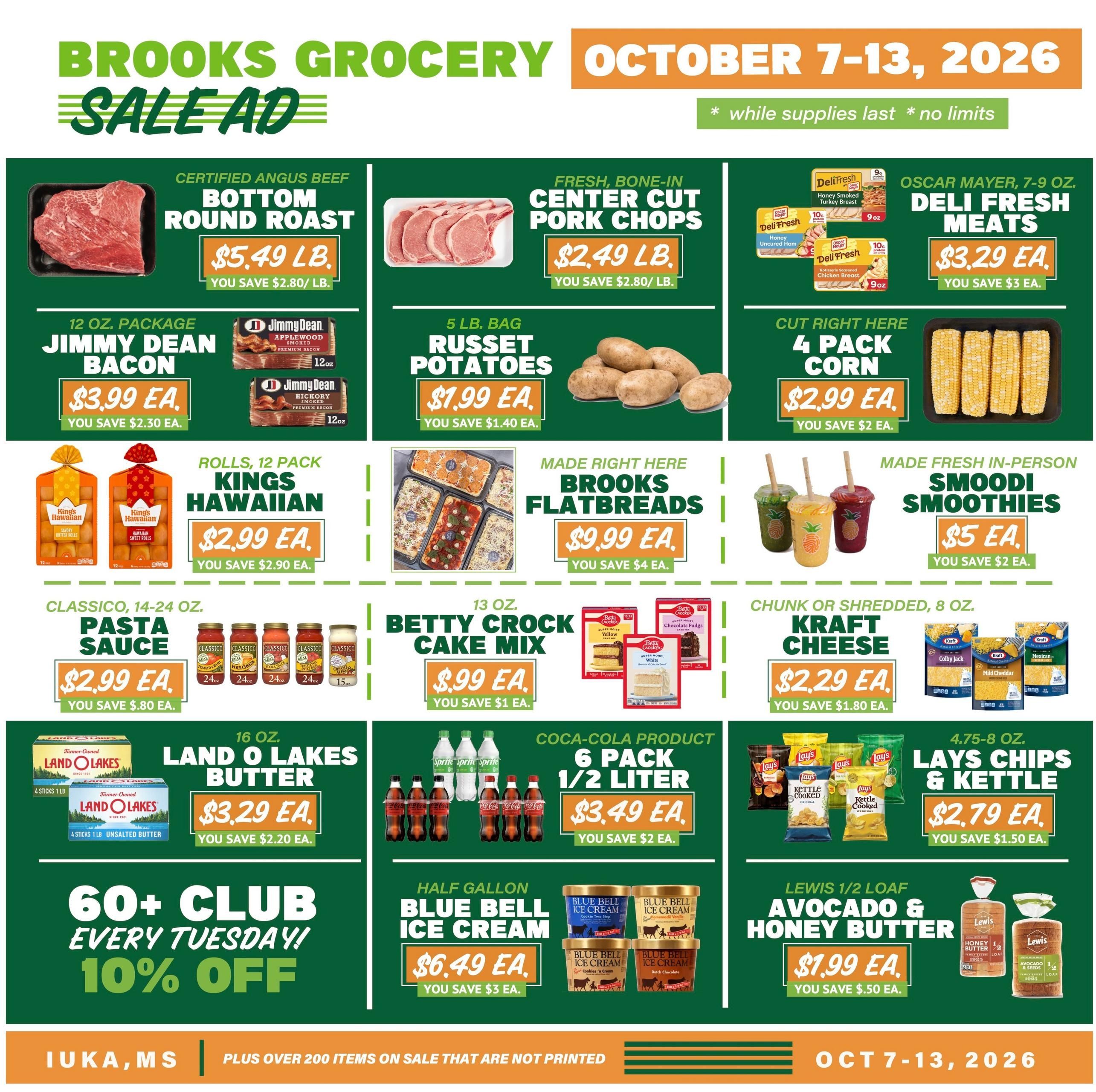 Brooks Grocery Weekly Ad October 7 - 13, 2026