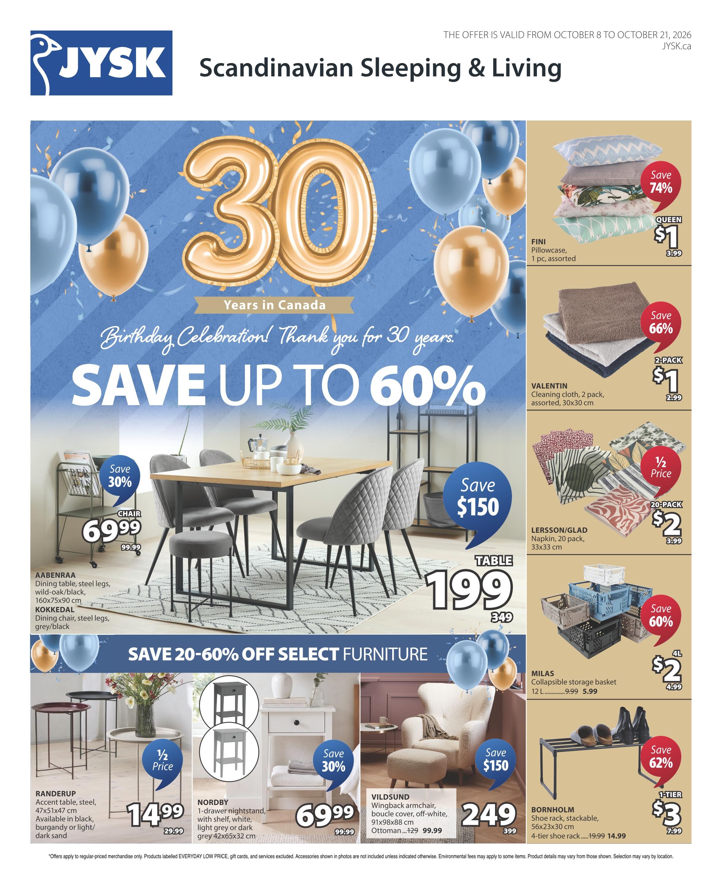 JYSK Flyer October 8 to 21