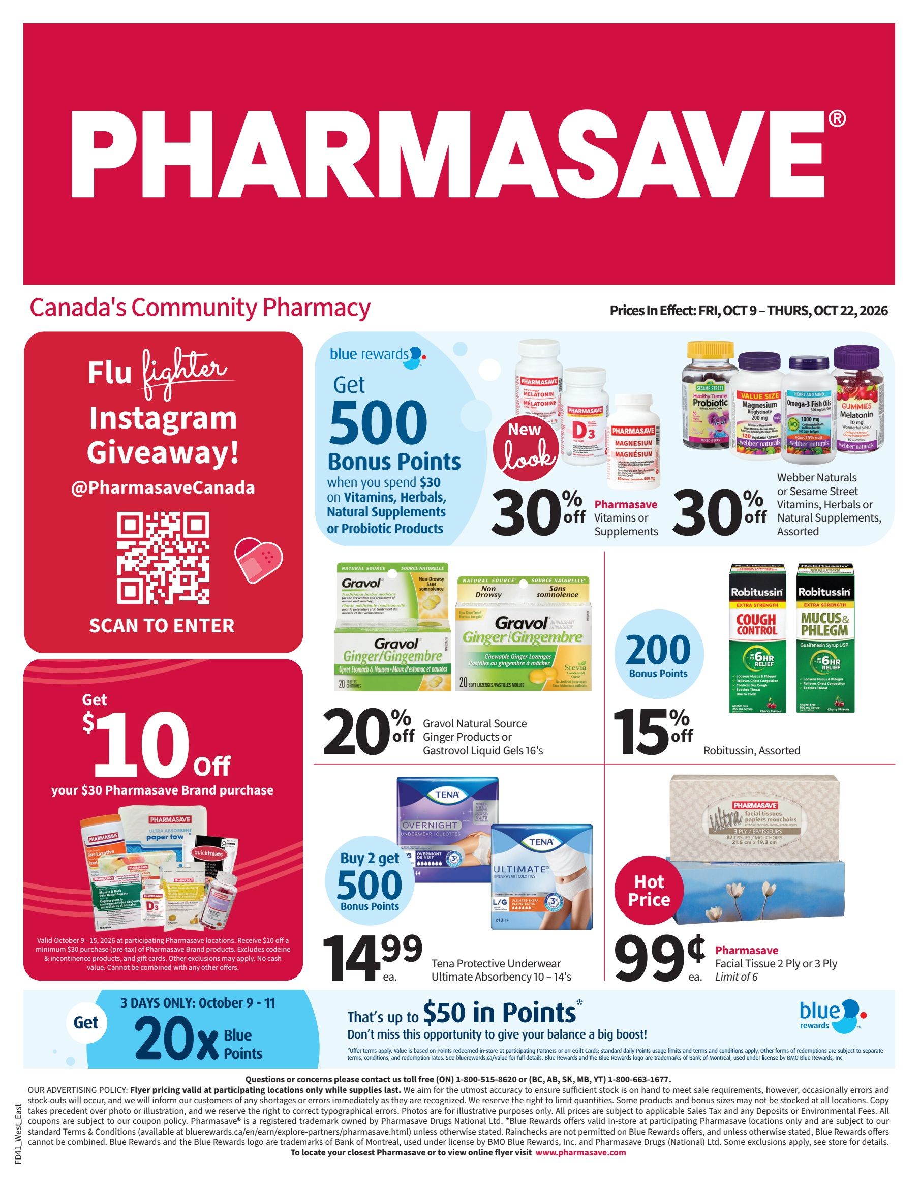 Pharmasave (Atlantic, ON, West) Flyer October 9 to 22