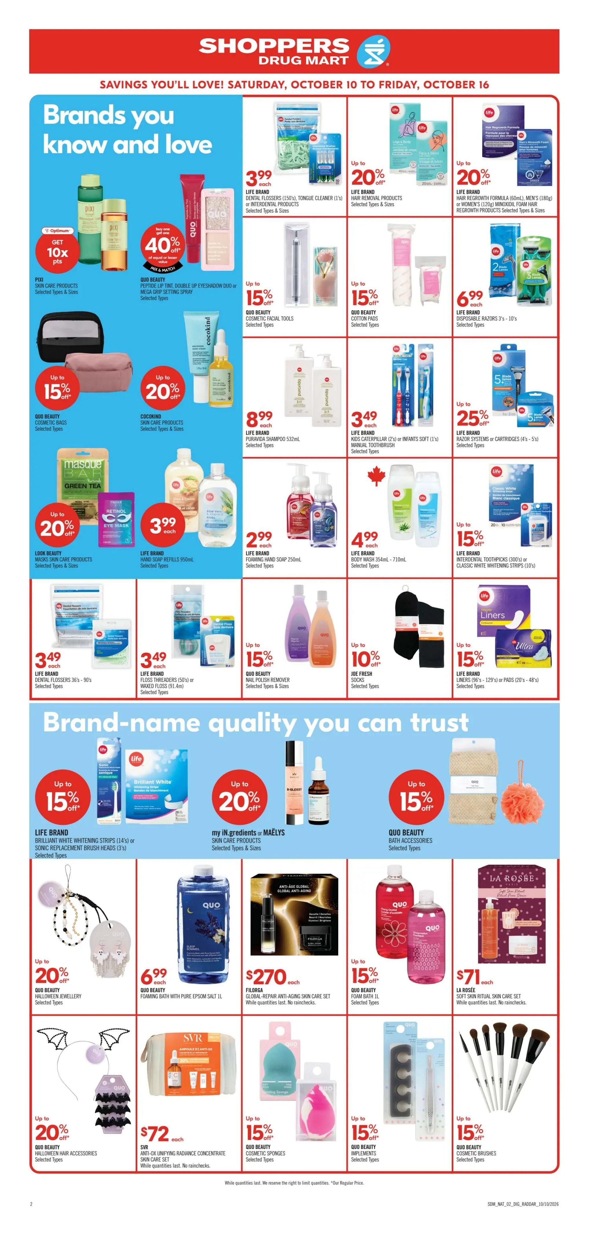 Shoppers Drug Mart (ON) Flyer October 10 to 16