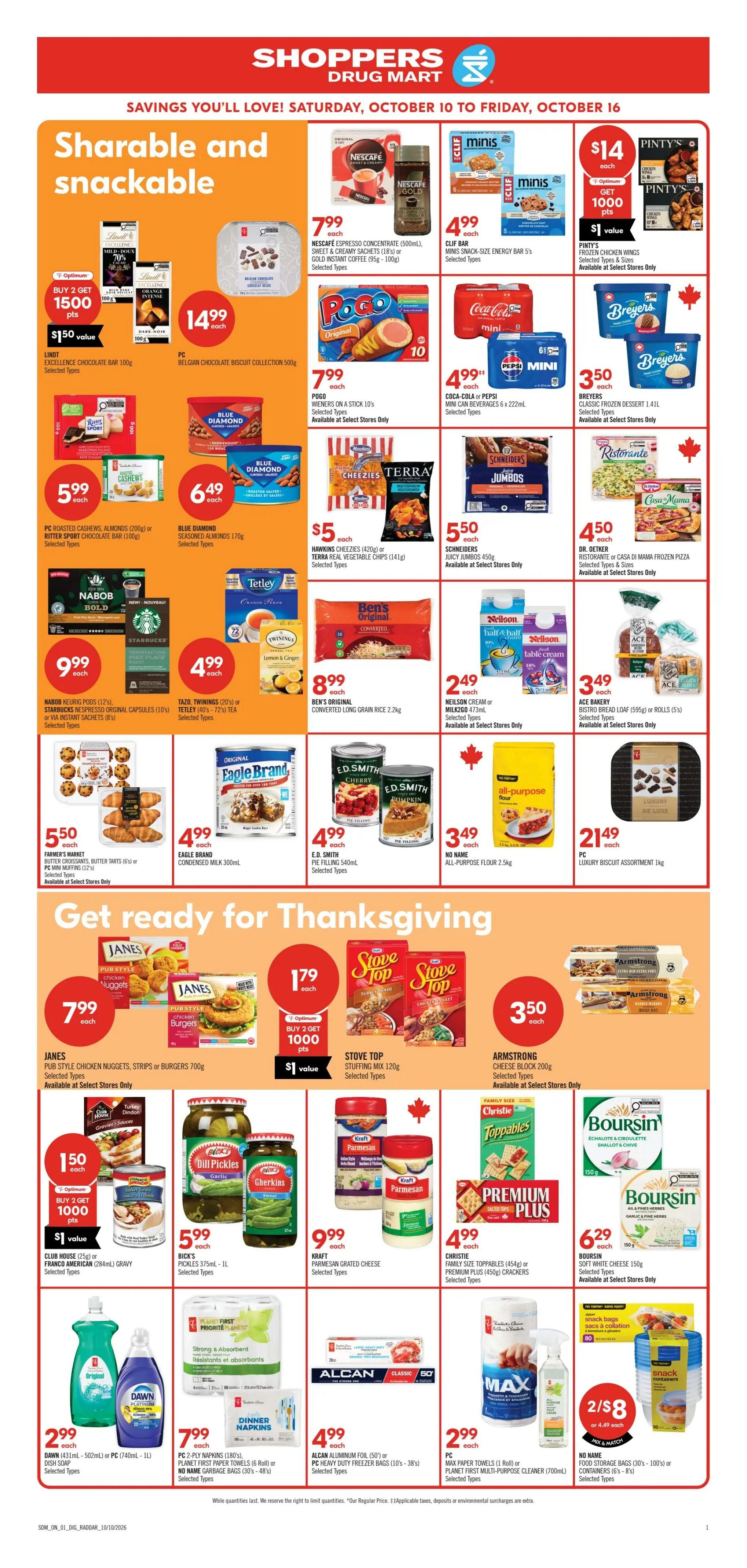 Shoppers Drug Mart (ON) Flyer October 10 to 16