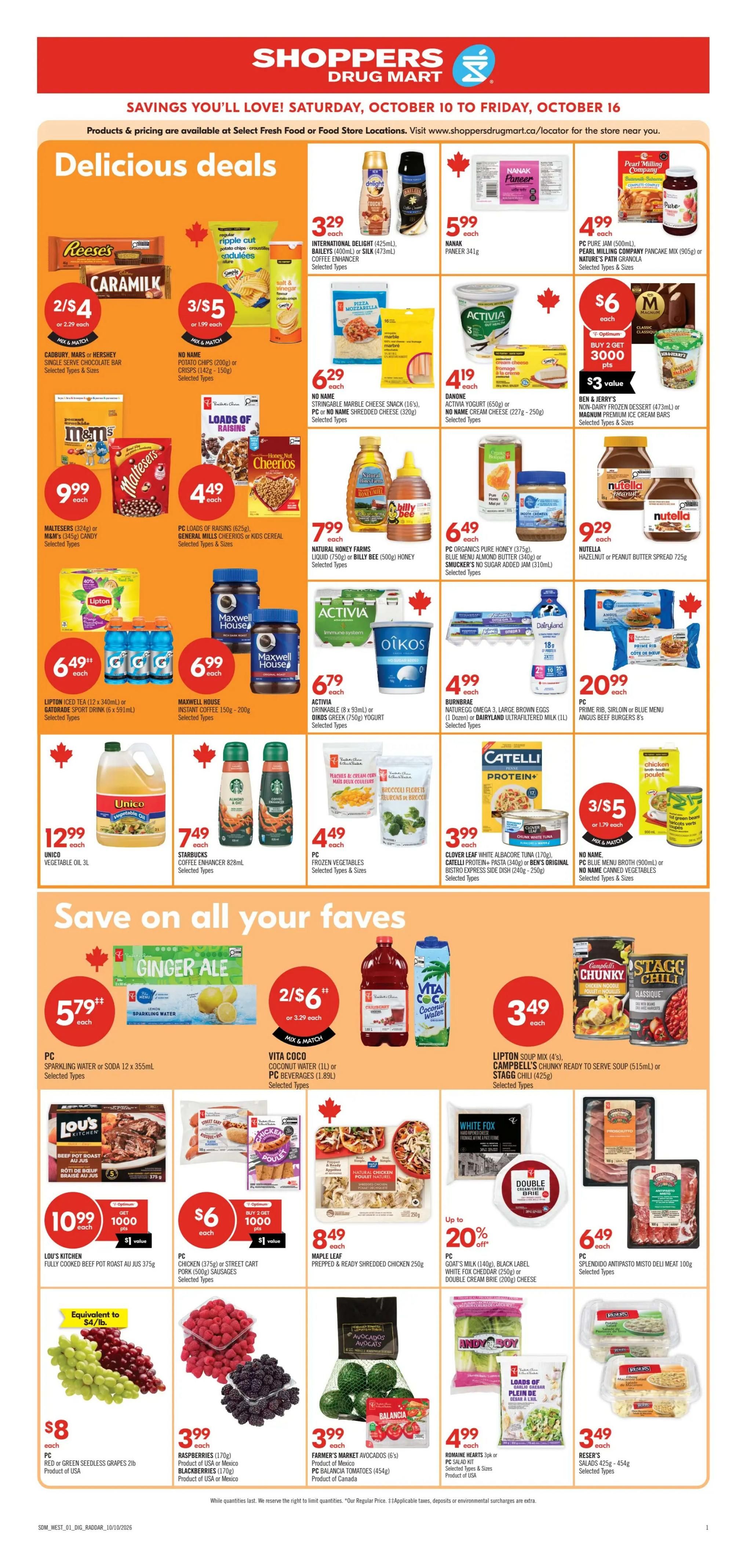 Shoppers Drug Mart (West) Flyer October 10 to 16