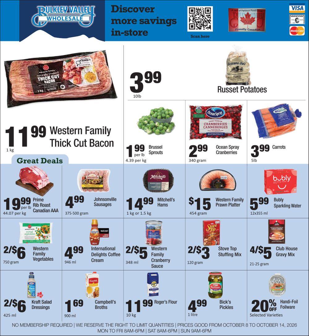 Bulkley Valley Wholesale Flyer October 8 to 14
