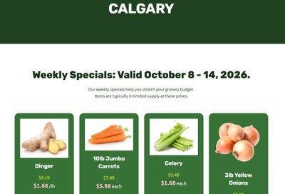 H&W Produce Flyer October 8 to 14