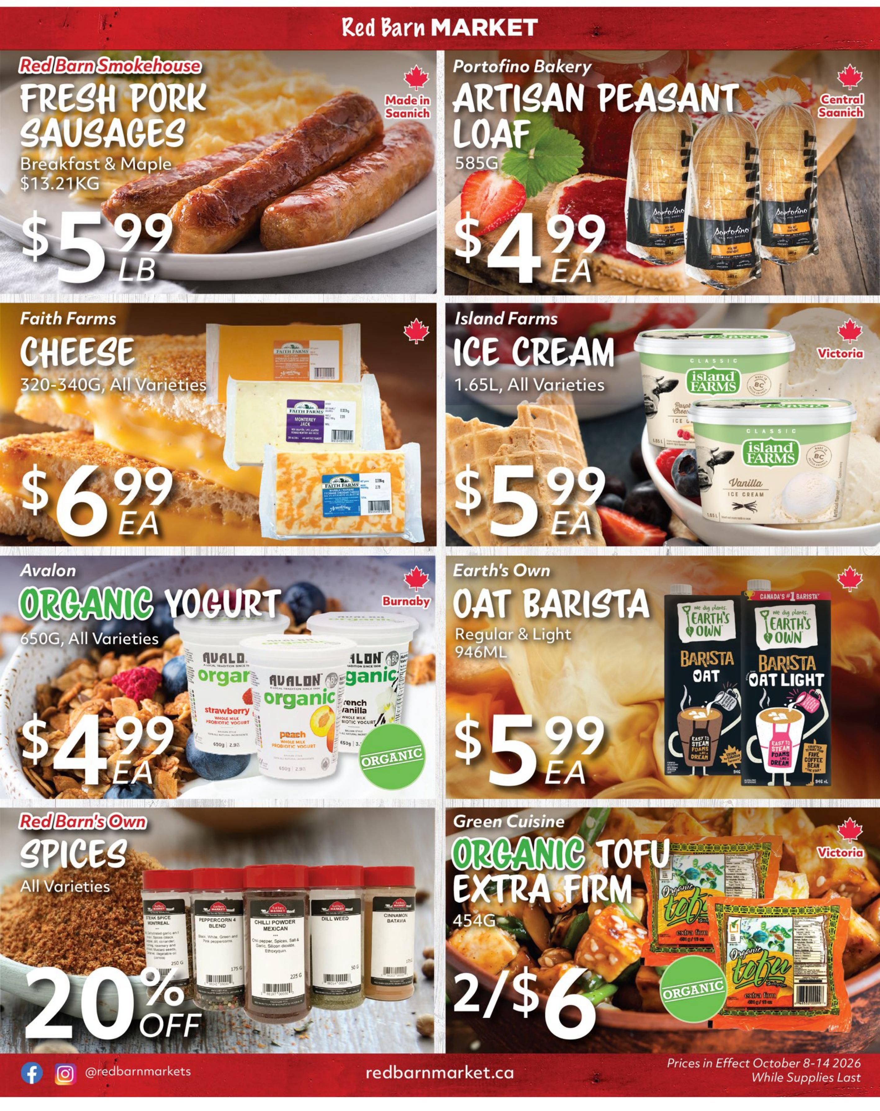 Red Barn Market Flyer October 8 to 14