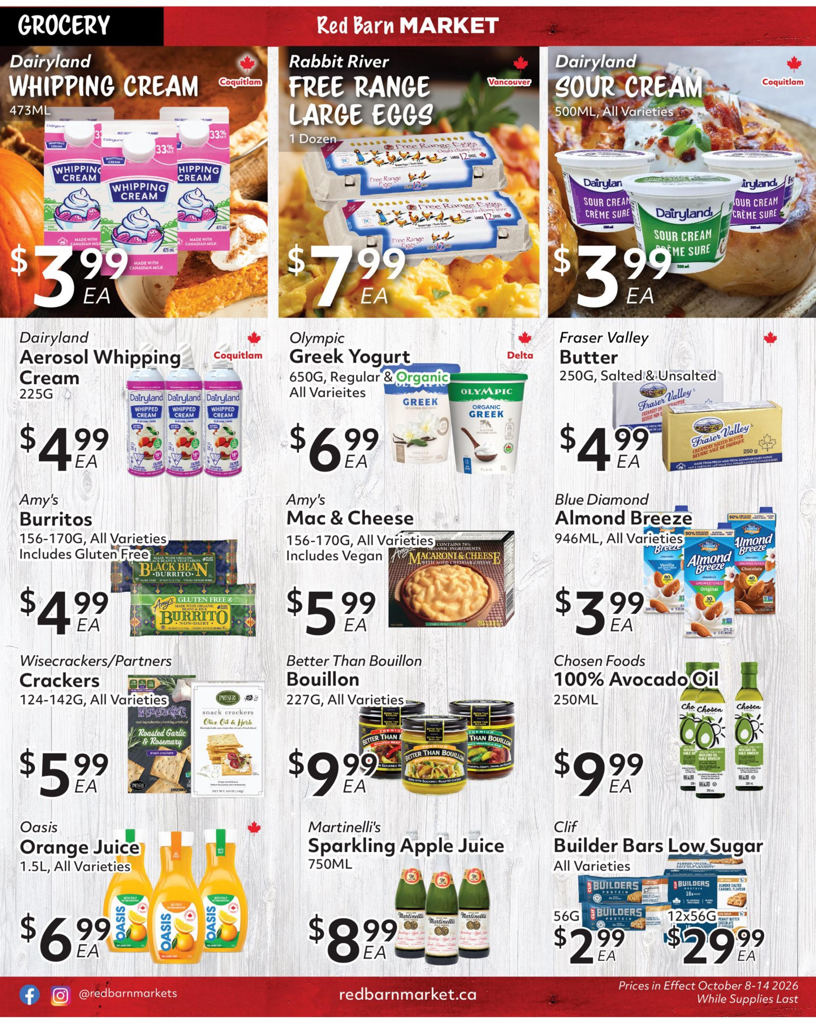 Red Barn Market Flyer October 8 to 14