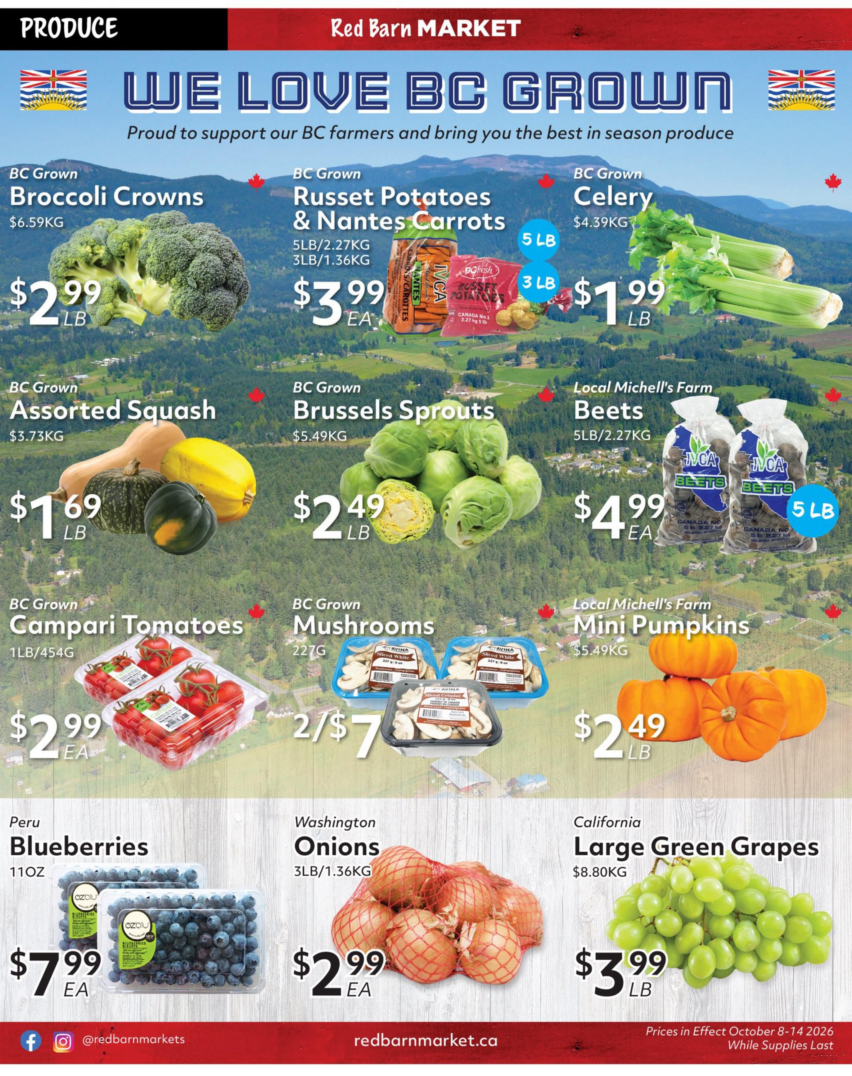 Red Barn Market Flyer October 8 to 14