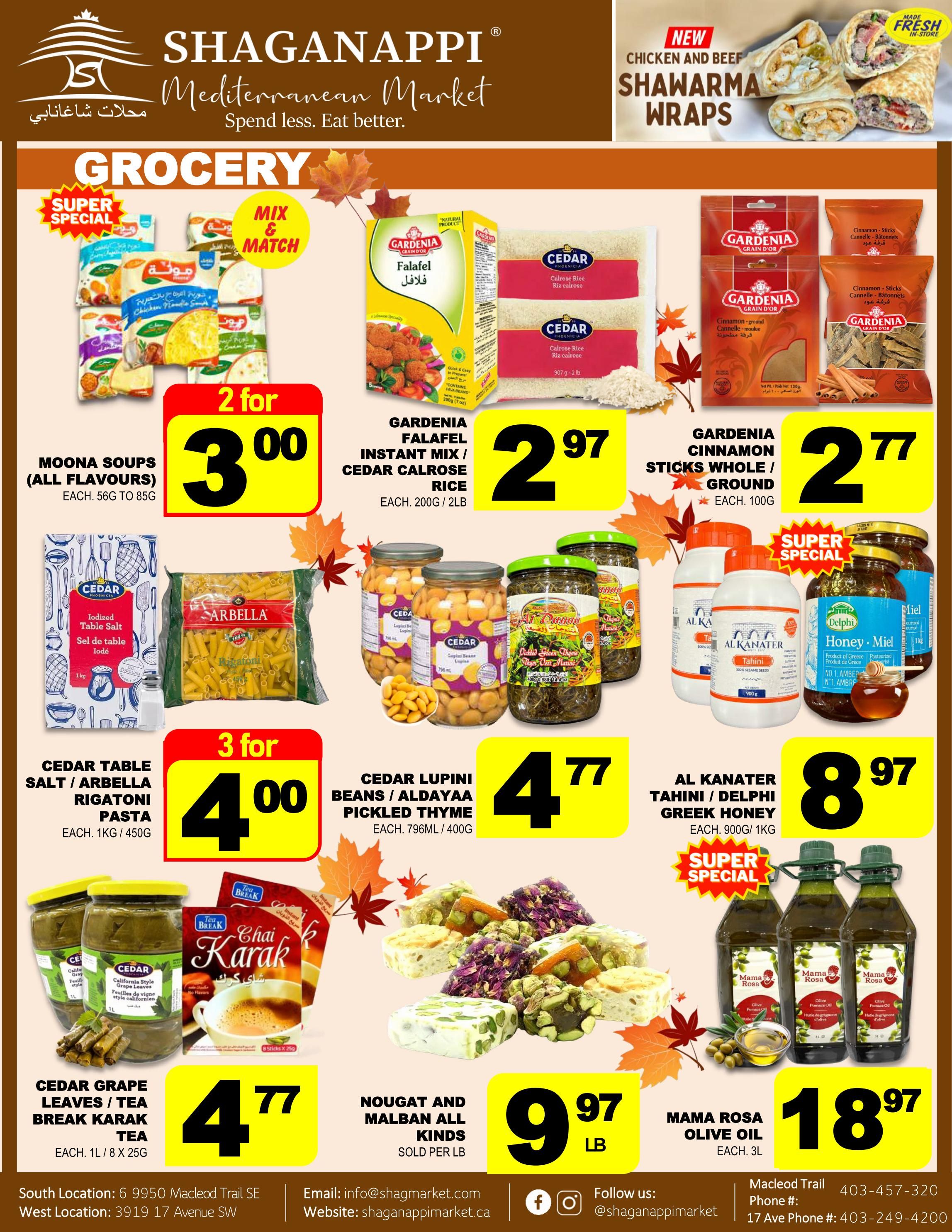 Shaganappi Mediterranean Market Flyer October 8 to 14