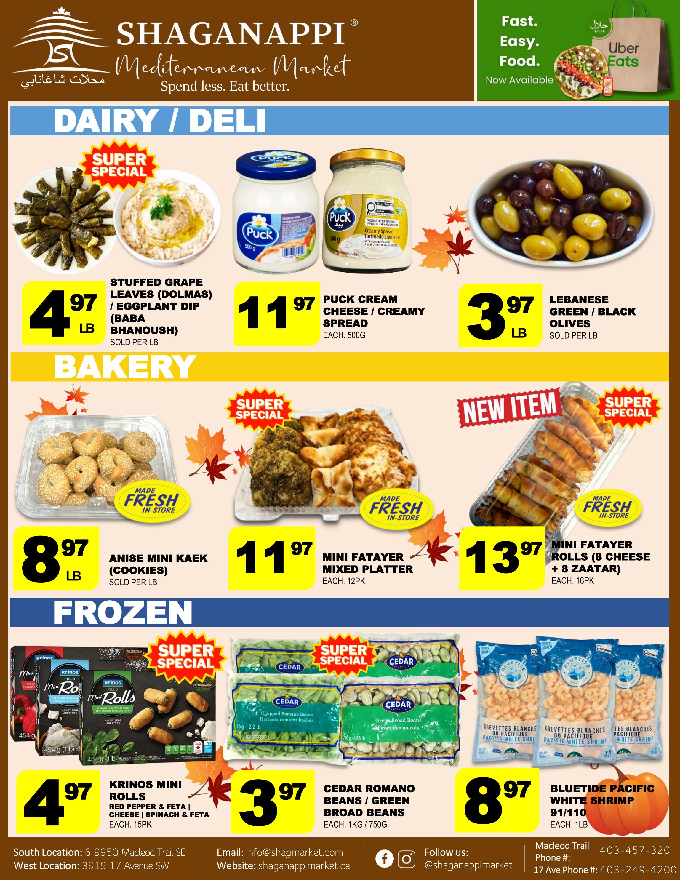 Shaganappi Mediterranean Market Flyer October 8 to 14