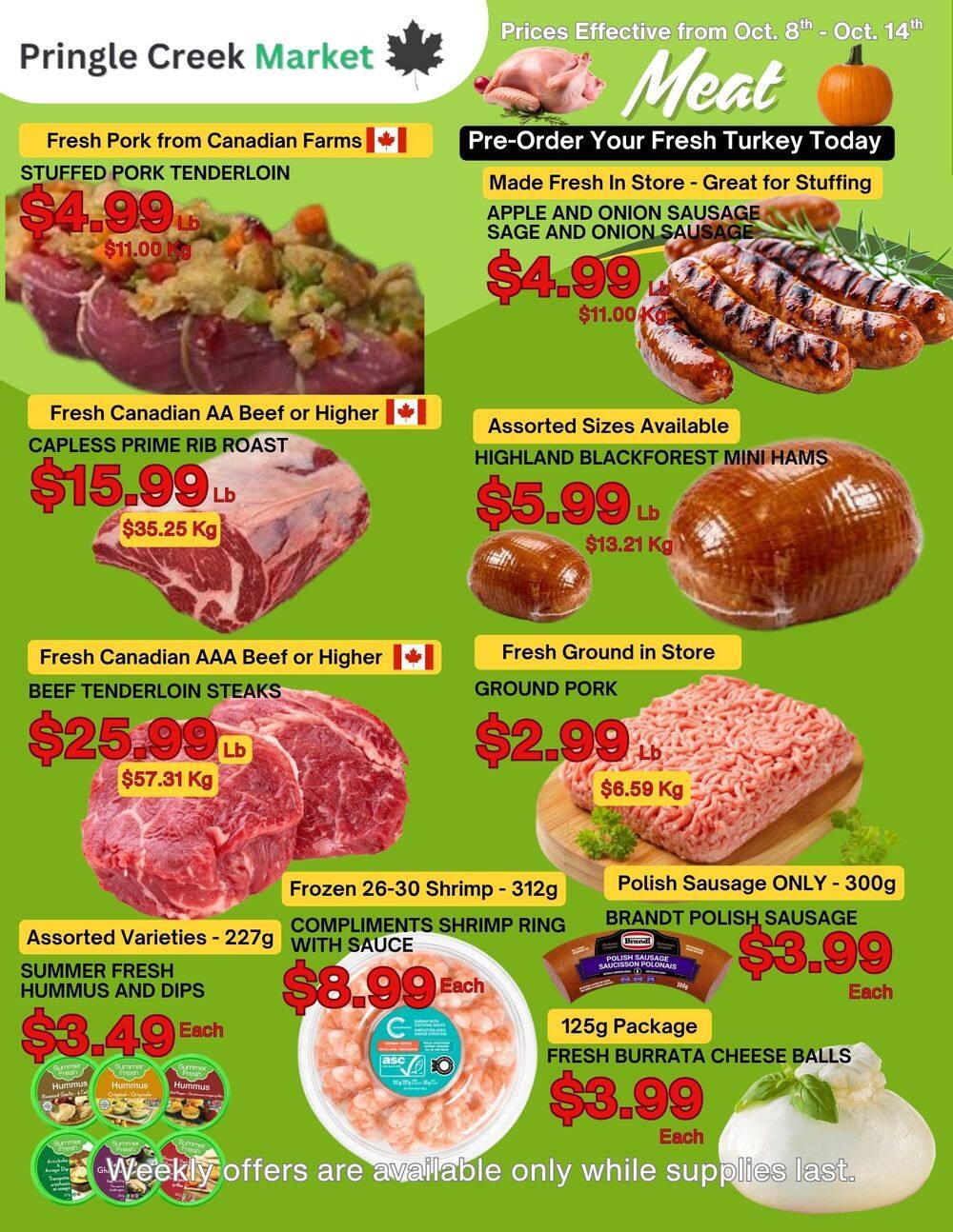 Pringle Creek Market Flyer October 8 to 14