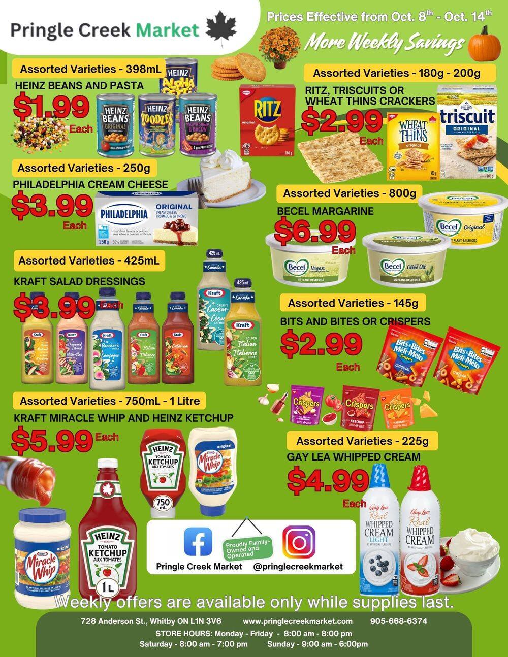 Pringle Creek Market Flyer October 8 to 14