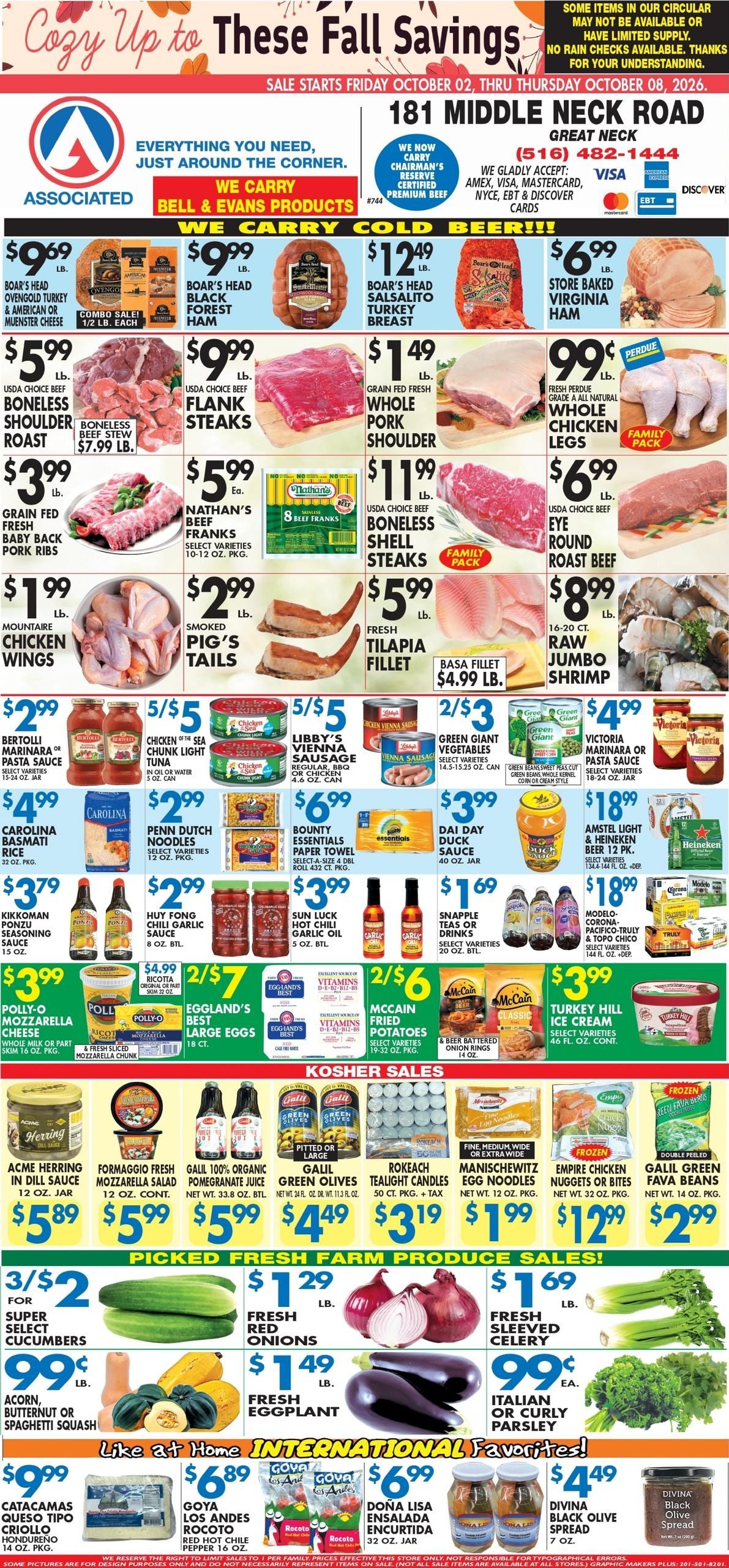 Associated Supermarkets (Pound Ridge Area, NY) Weekly Ad October 2 - 8, 2026