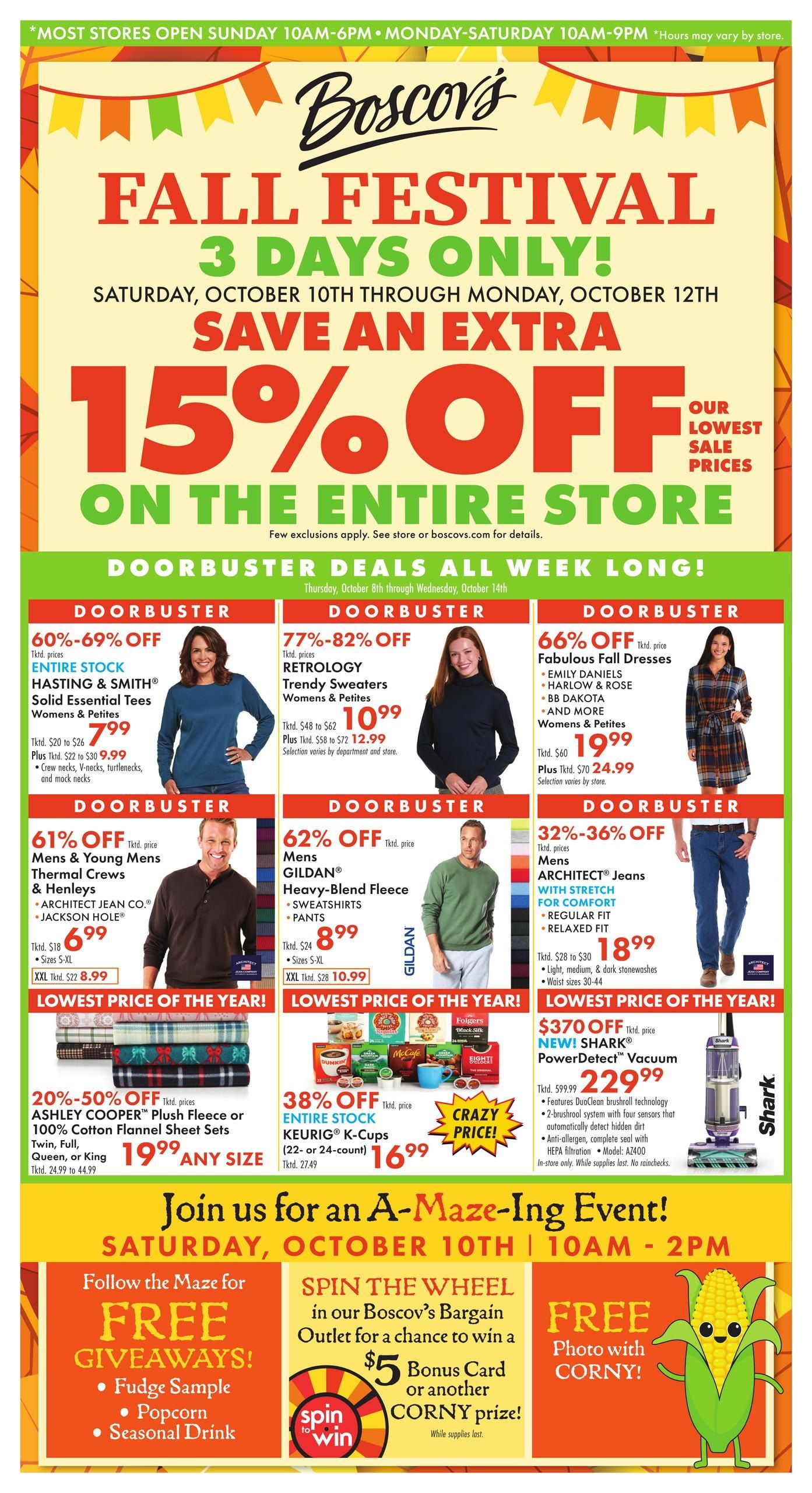 Boscov's Boscov’s Weekly Weekly Ad October 8 - 14, 2026