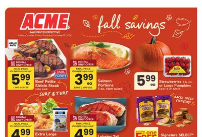 Acme Markets (Allendale Area, NJ) Weekly Ad October 9 - 15, 2026