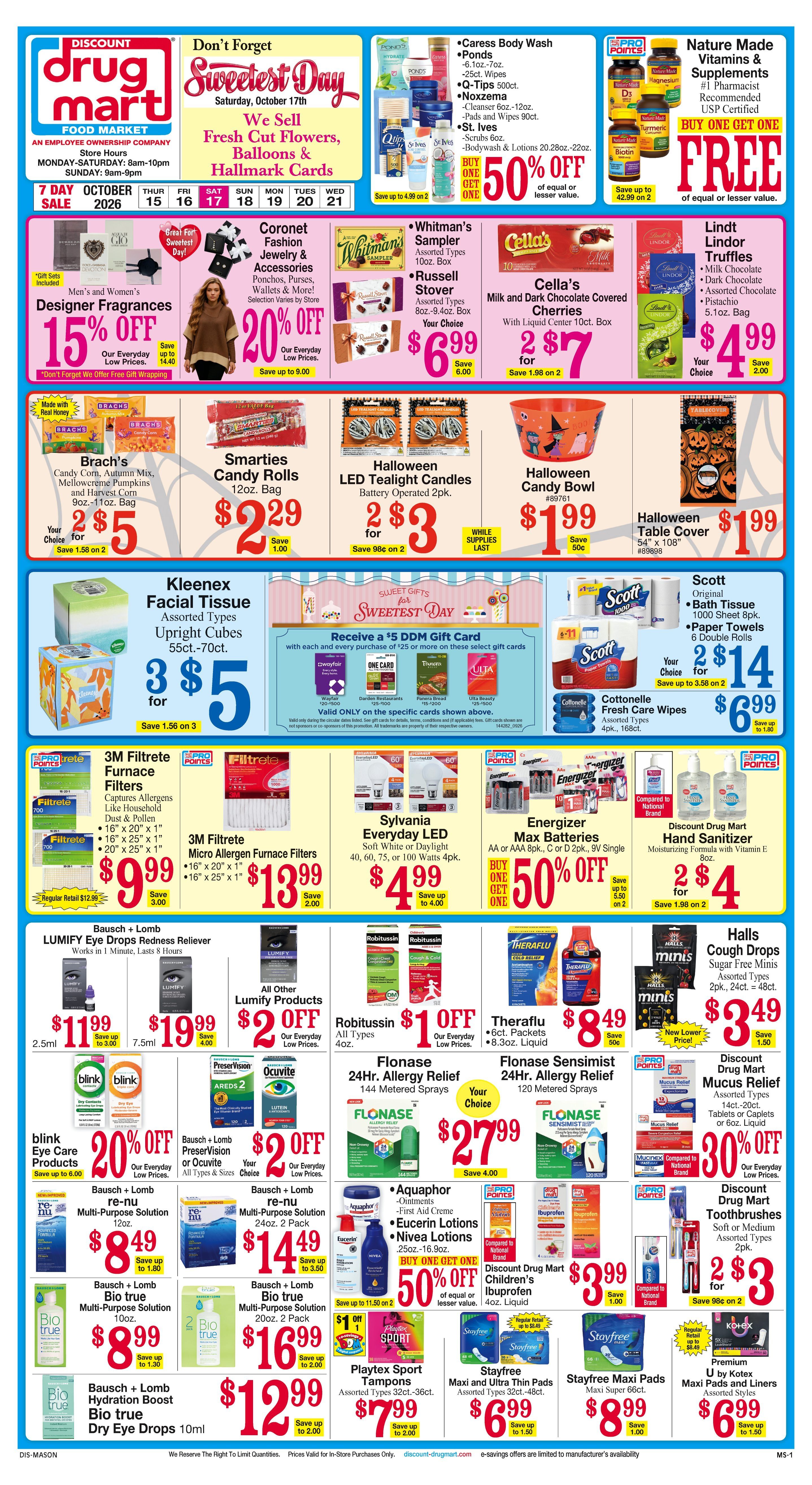 Discount Drug Mart (Ohio) Weekly Ad October 14 - 20, 2026