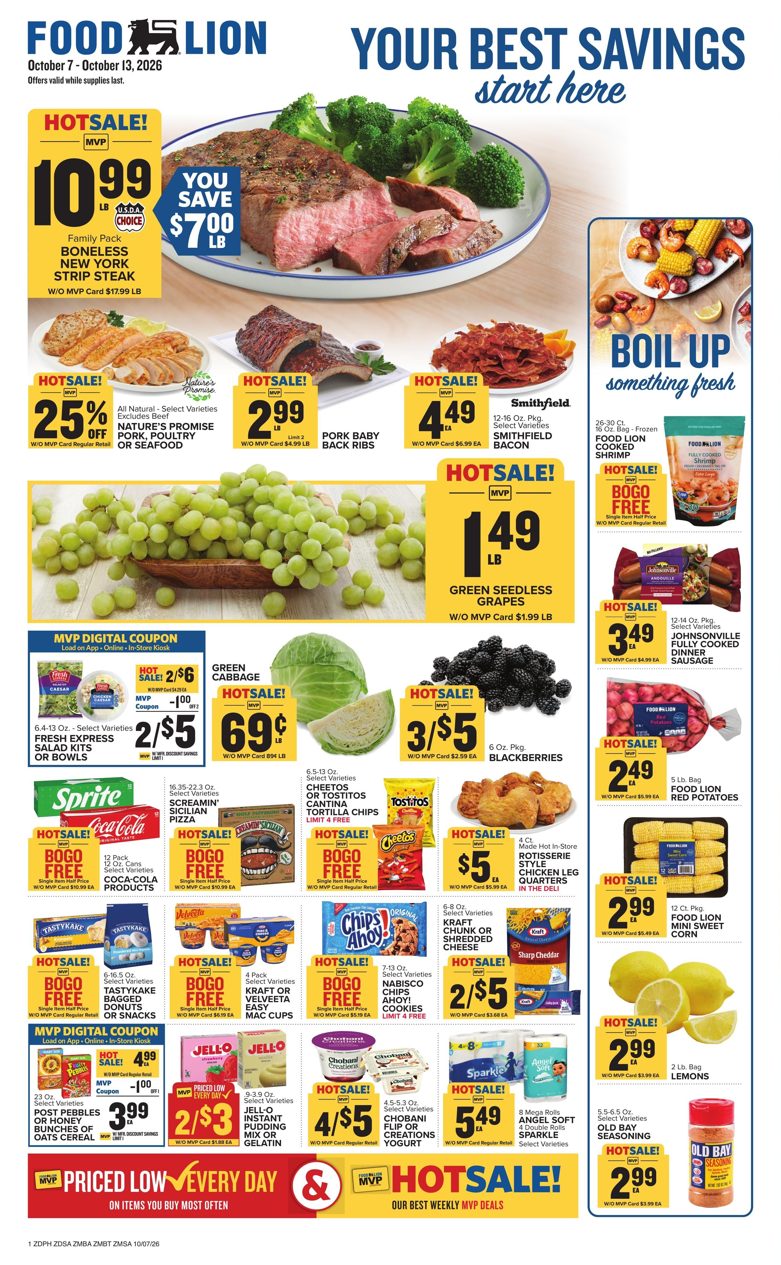 Food Lion (Crapo Area, MD) Weekly Ad October 7 - 13, 2026