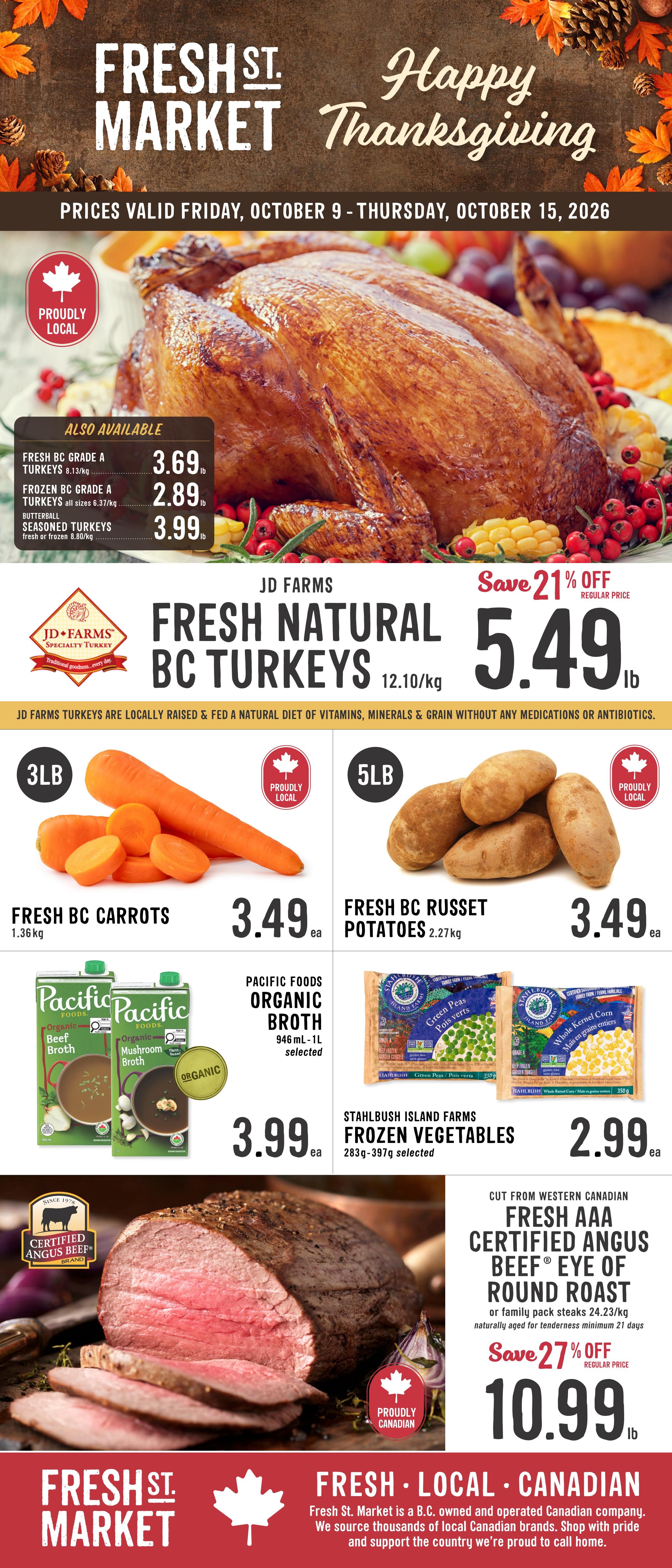 Fresh St. Market Flyer October 9 to 15