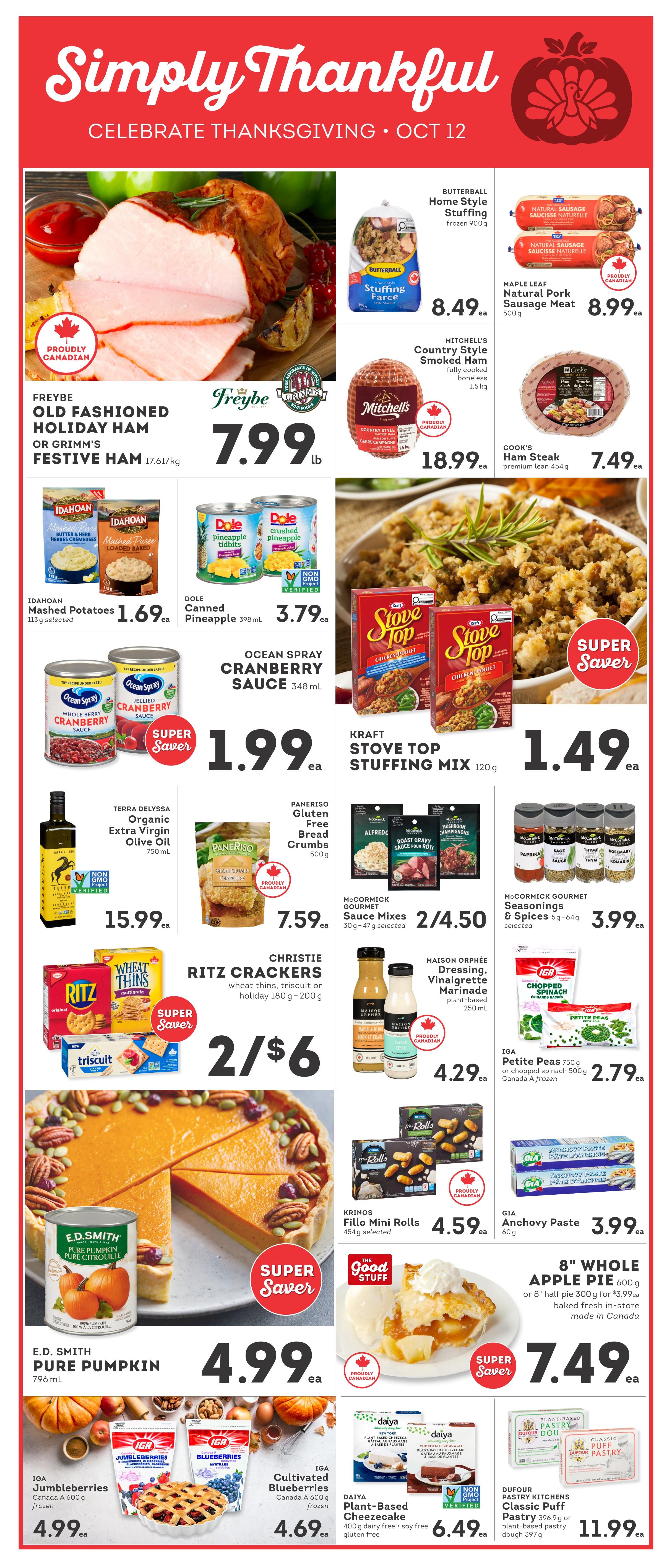 IGA Stores of BC Flyer October 9 to 15