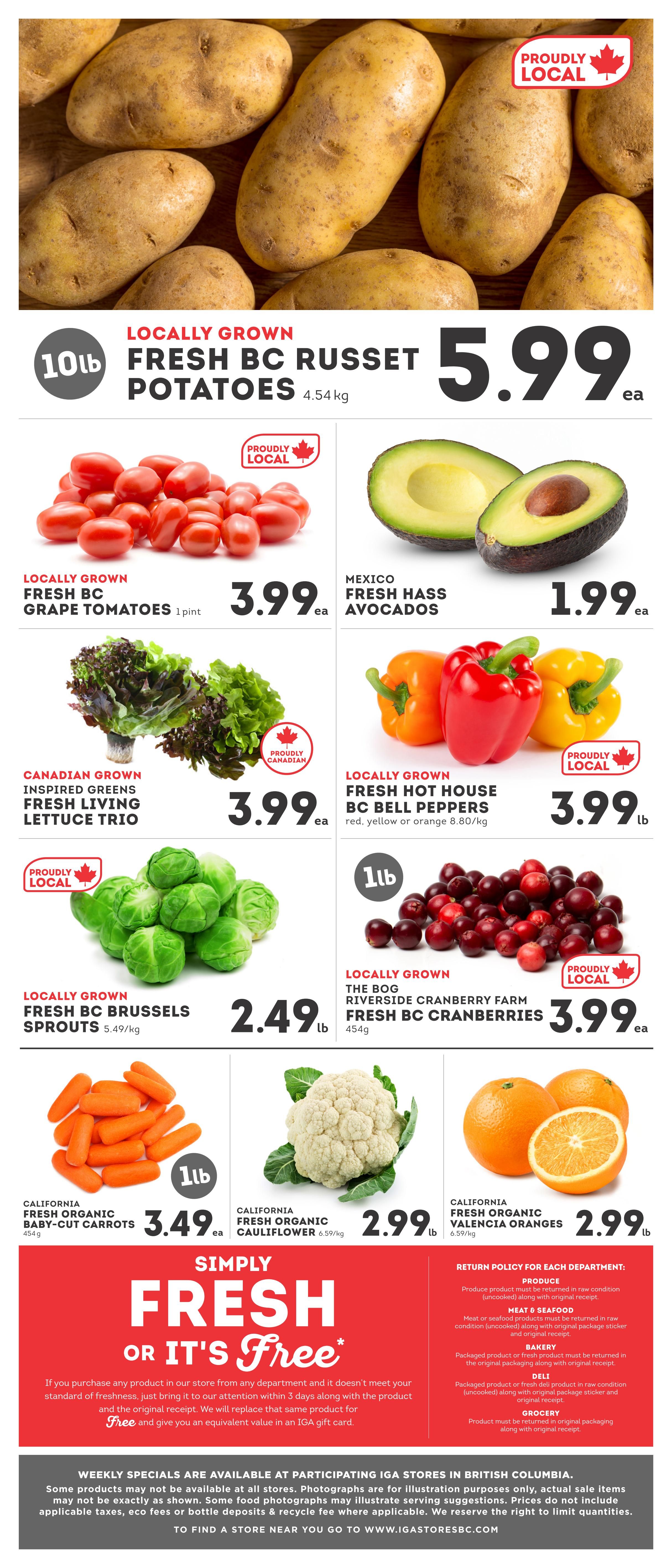IGA Stores of BC Flyer October 9 to 15