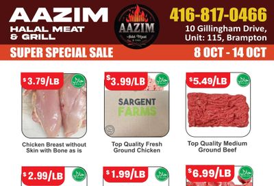 Aazim Halal Meat & Grill Flyer October 8 to 14