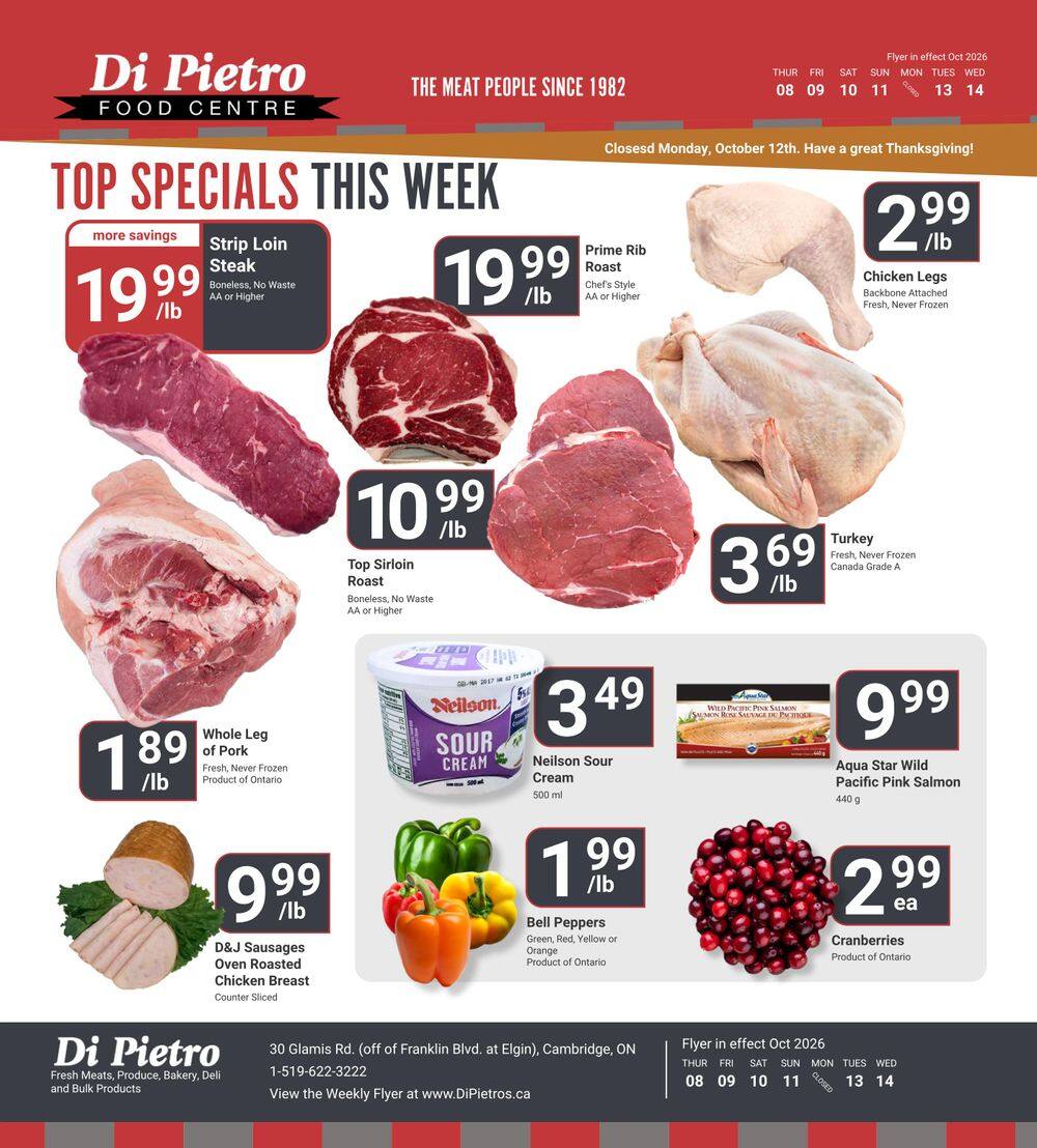 Di Pietro Food Centre Flyer October 8 to 14