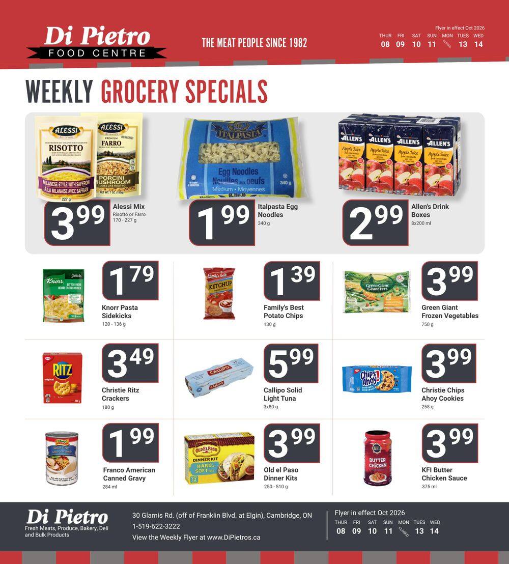 Di Pietro Food Centre Flyer October 8 to 14