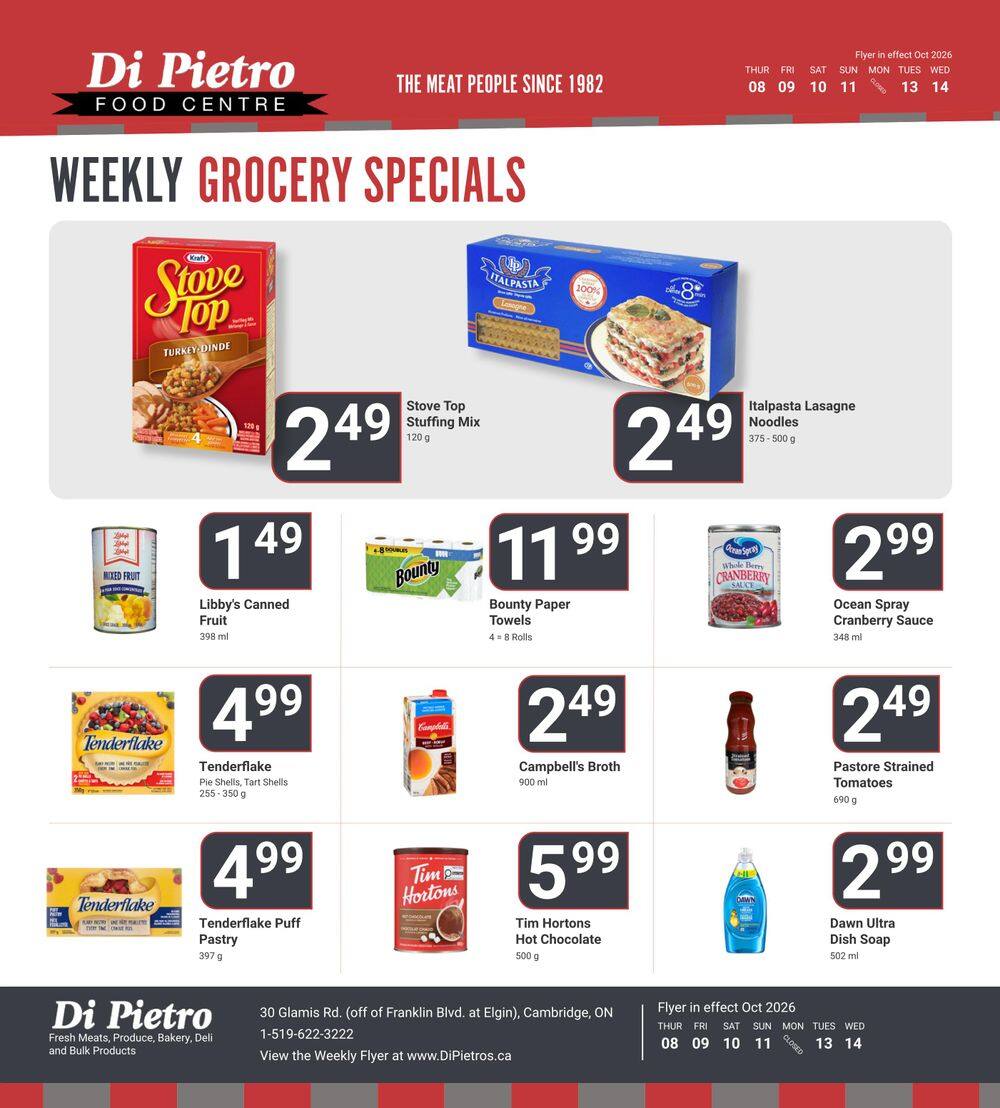 Di Pietro Food Centre Flyer October 8 to 14