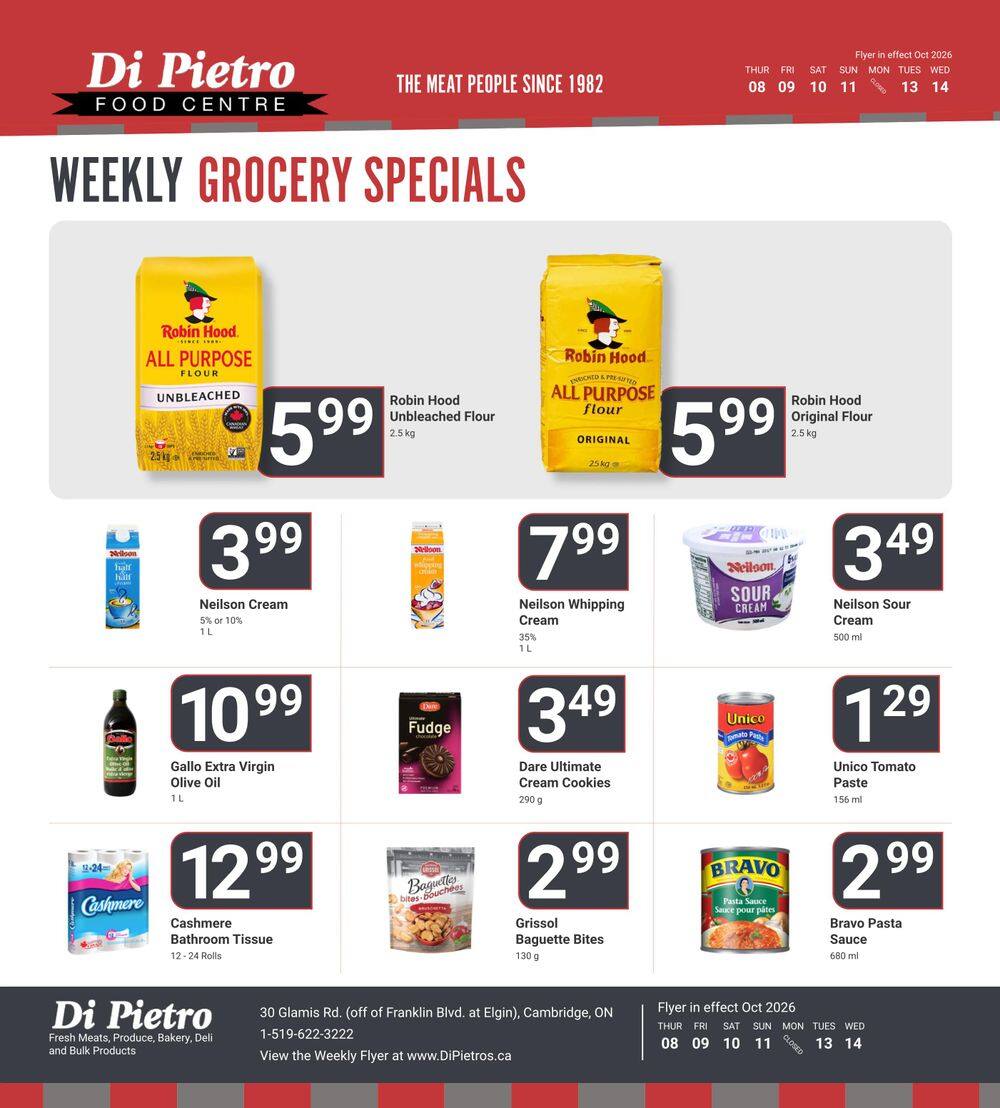 Di Pietro Food Centre Flyer October 8 to 14