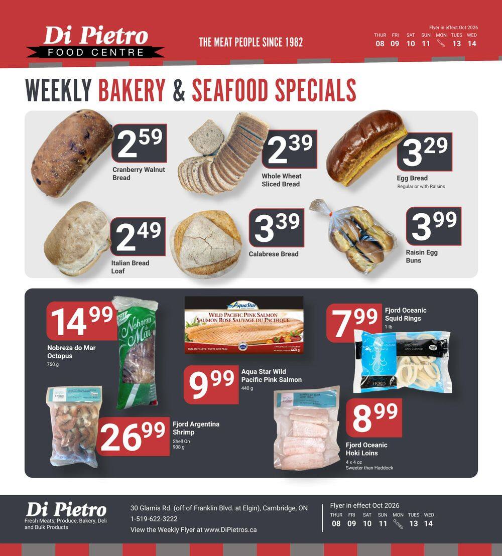 Di Pietro Food Centre Flyer October 8 to 14