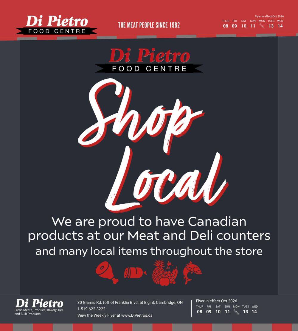 Di Pietro Food Centre Flyer October 8 to 14