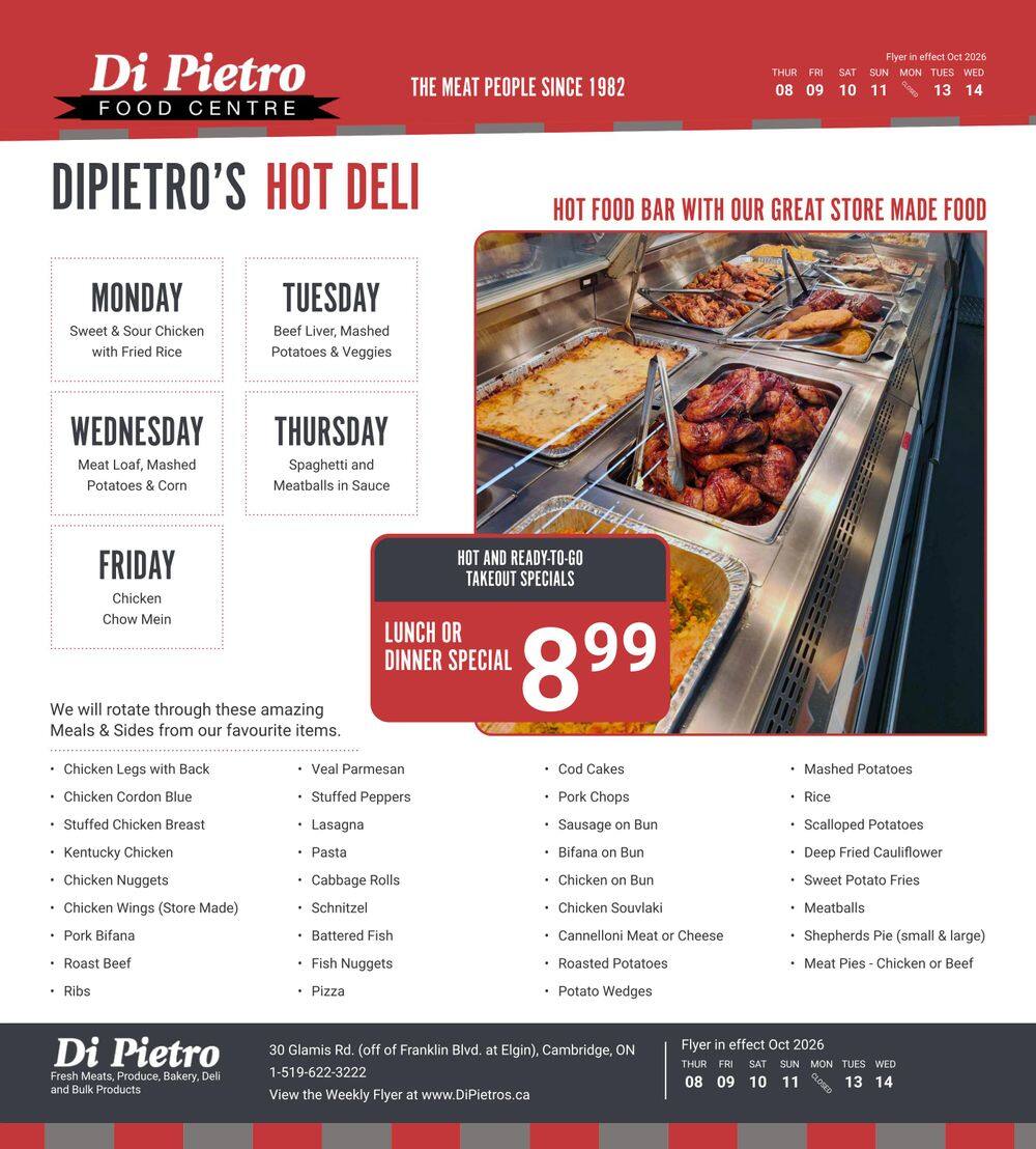 Di Pietro Food Centre Flyer October 8 to 14