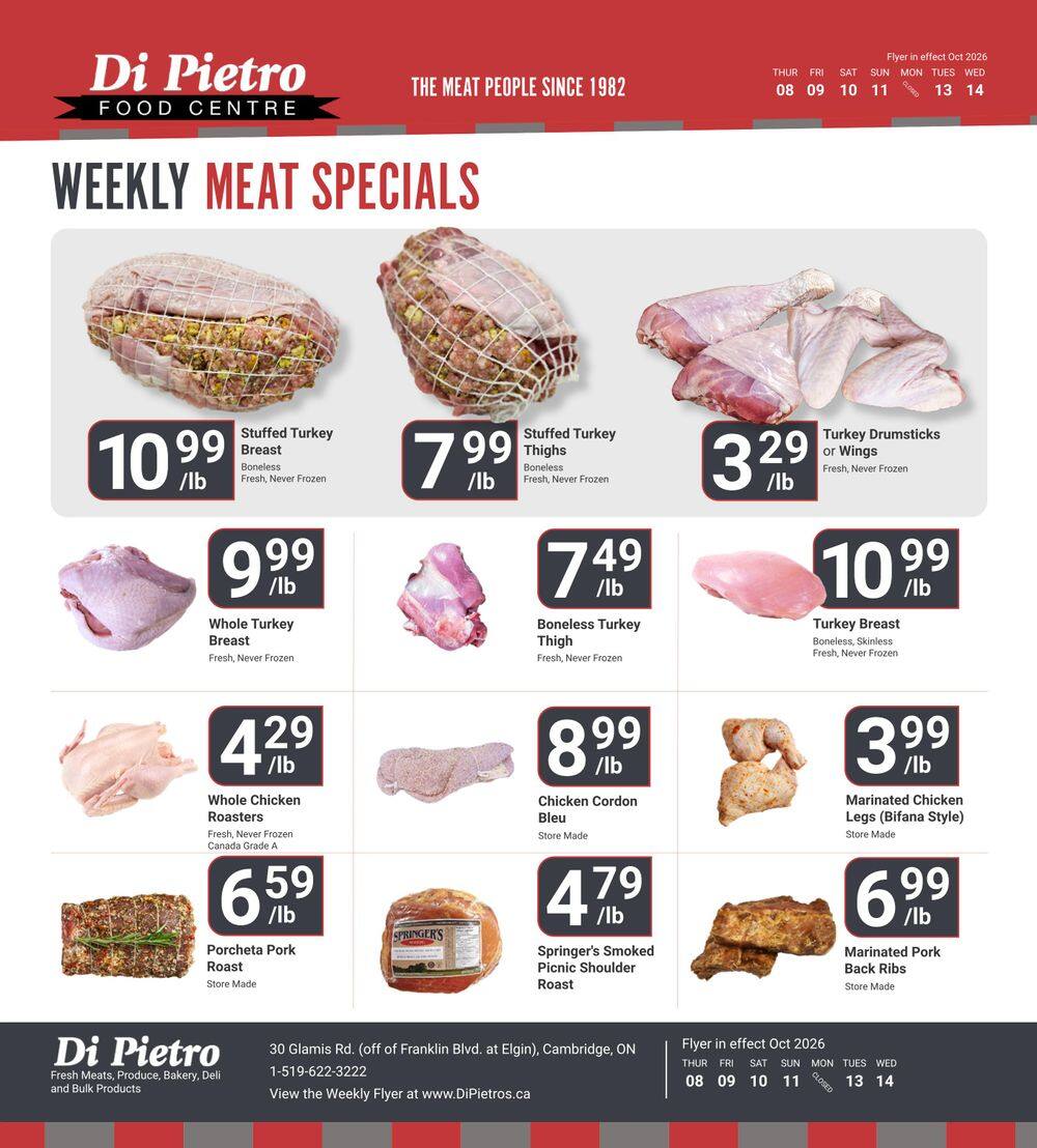 Di Pietro Food Centre Flyer October 8 to 14