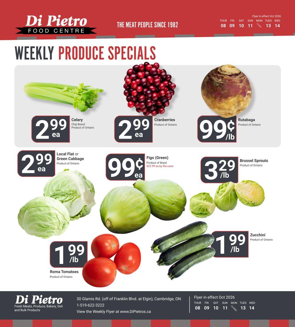 Di Pietro Food Centre Flyer October 8 to 14