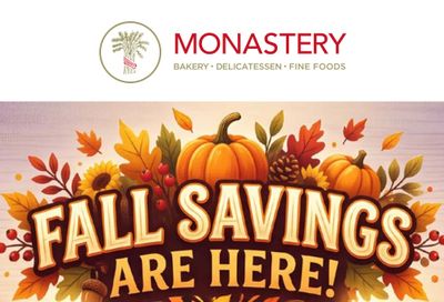 Monastery Bakery Flyer October 8 to 21