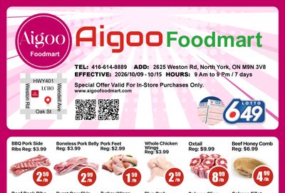 Aigoo Foodmart Flyer October 9 to 15