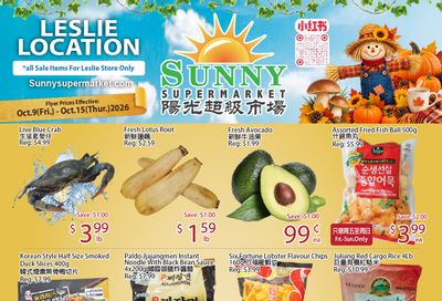 Sunny Supermarket (Leslie) Flyer October 9 to 15