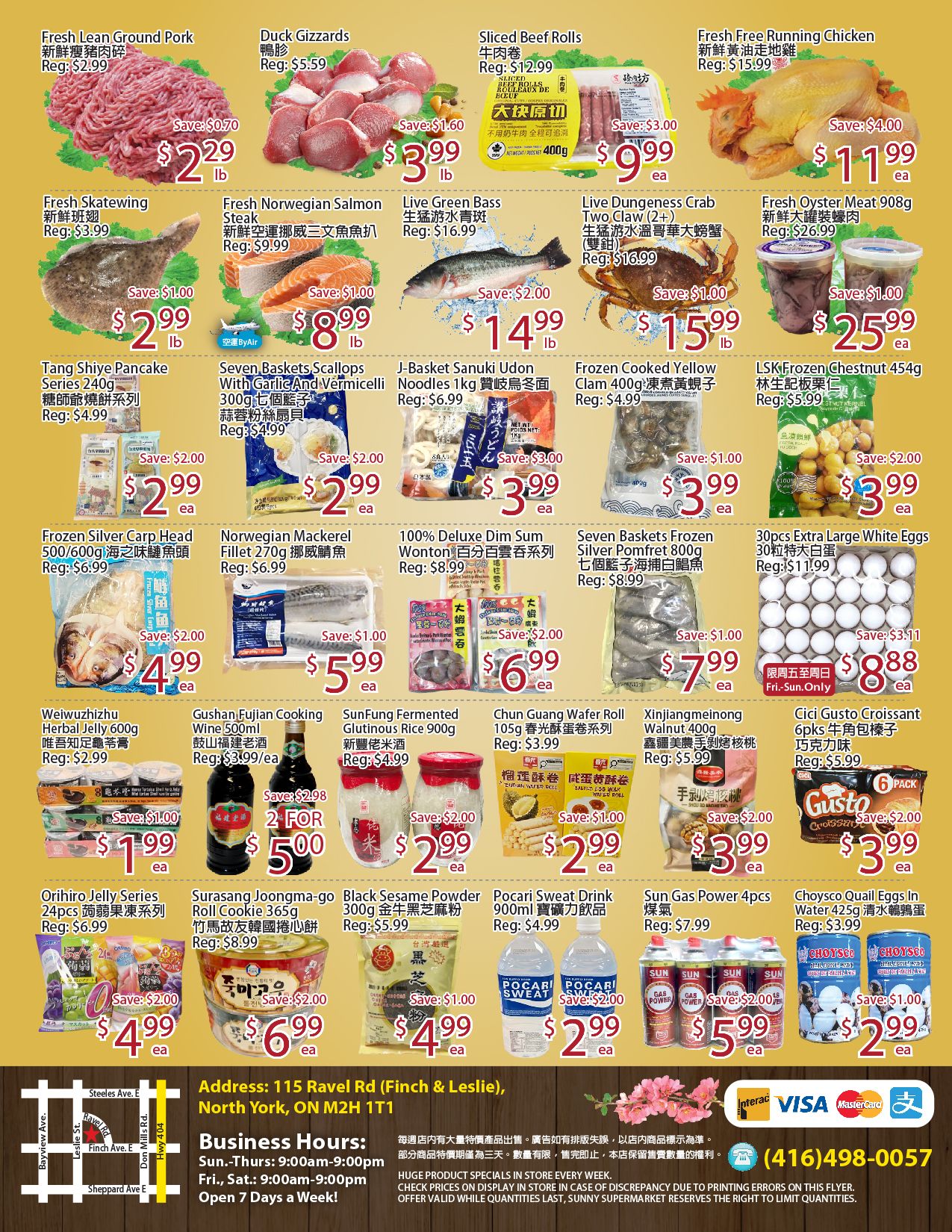 Sunny Supermarket (Leslie) Flyer October 9 to 15