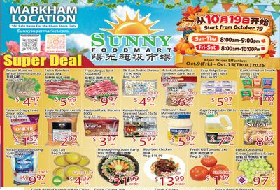 Sunny Foodmart (Markham) Flyer October 9 to 15