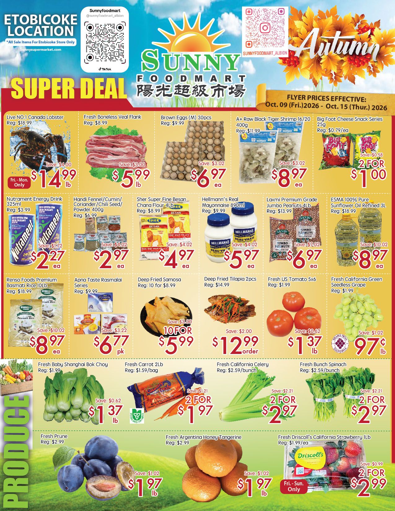 Sunny Foodmart (Etobicoke) Flyer October 9 to 15