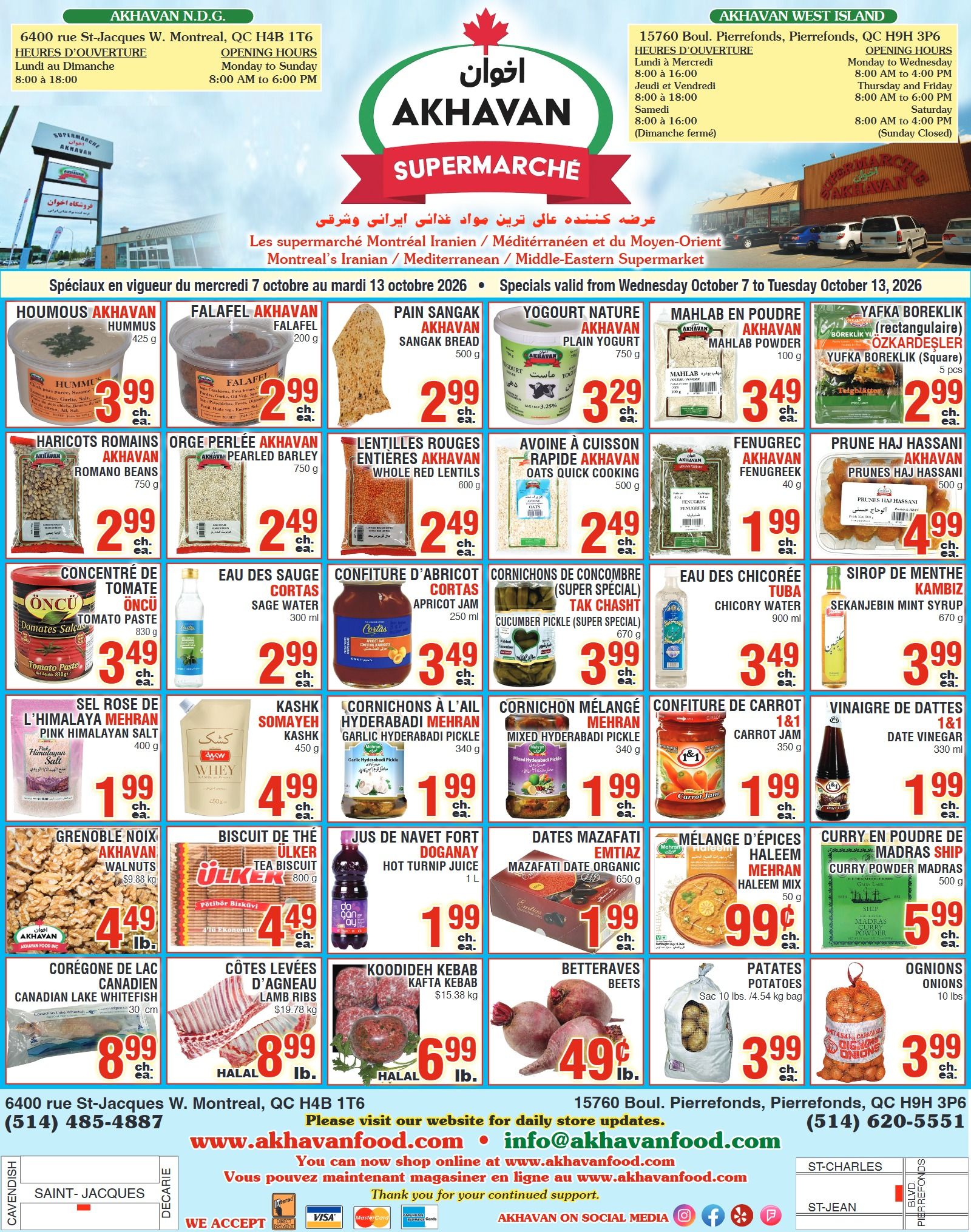 Akhavan Supermarche Flyer October 7 to 13