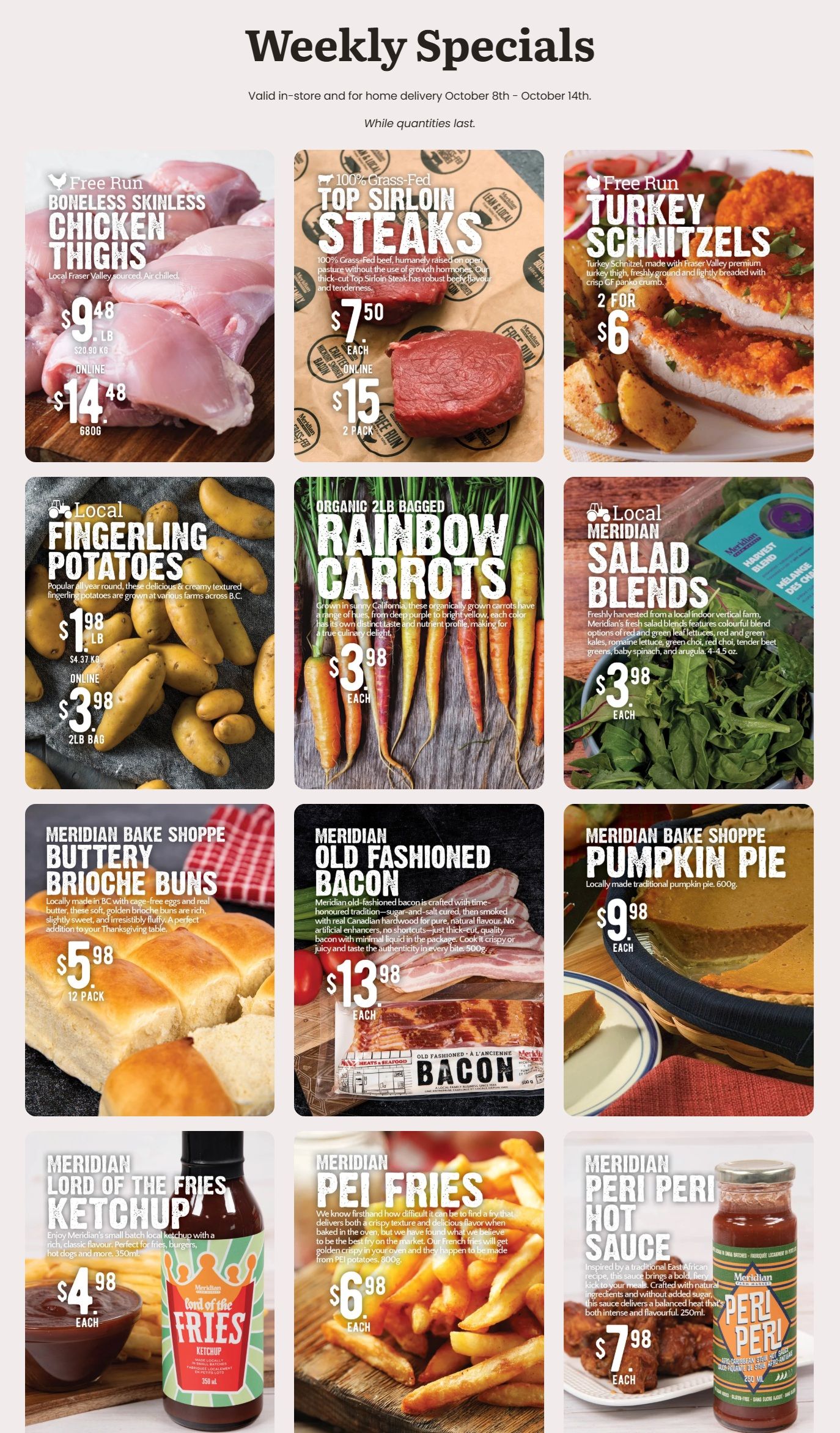 Meridian Farm Market Flyer October 8 to 14